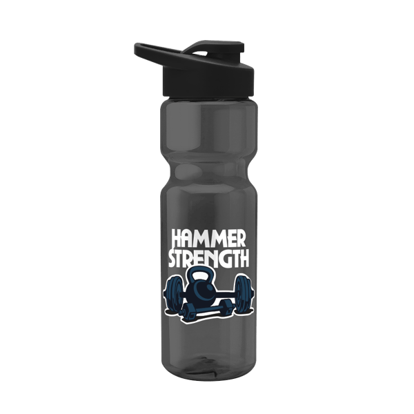 Tandem Recycled Transparent Bike Bottle w/Drink-thru Lid - 28oz. Product Image