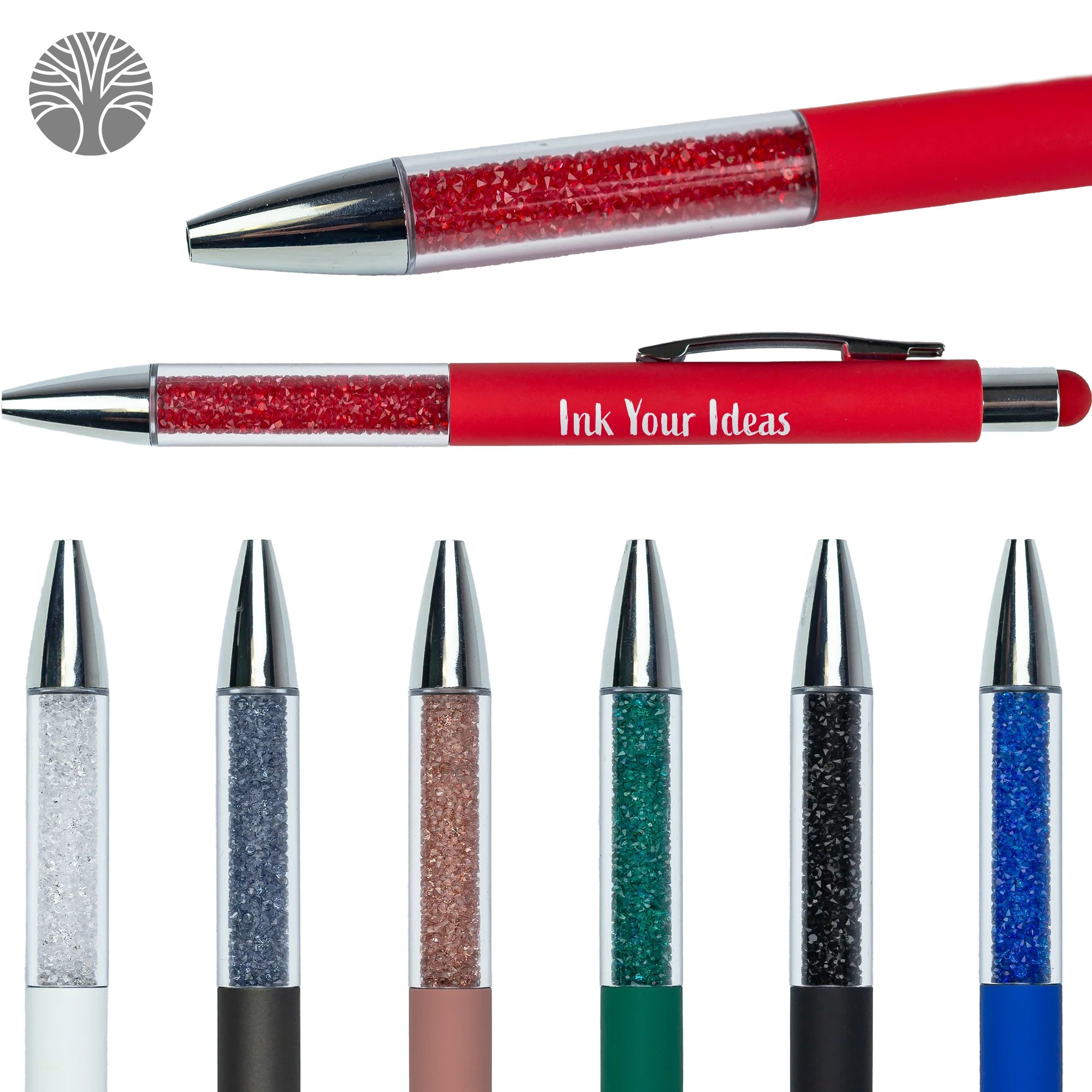 Recycled Glitter Grip Stylus Pen Product Image