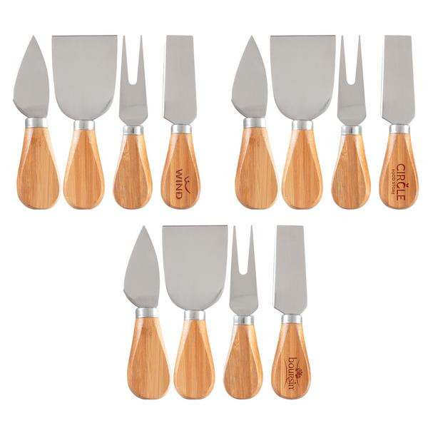 4- Piece Bamboo Cheese Tool Set Product Image