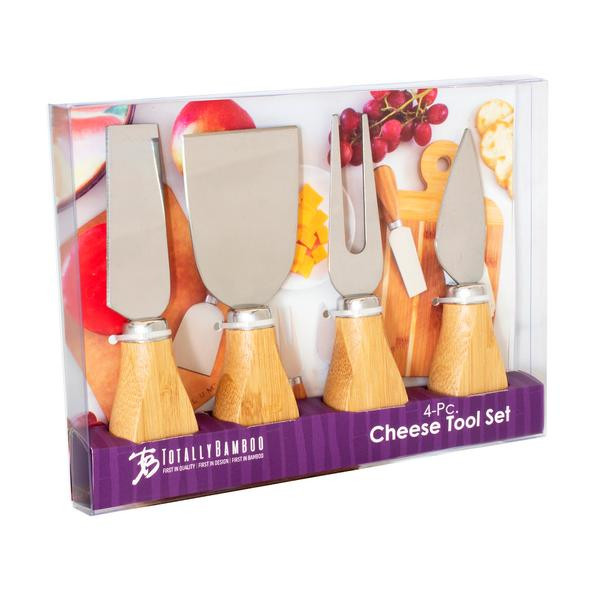 4- Piece Bamboo Cheese Tool Set Product Image