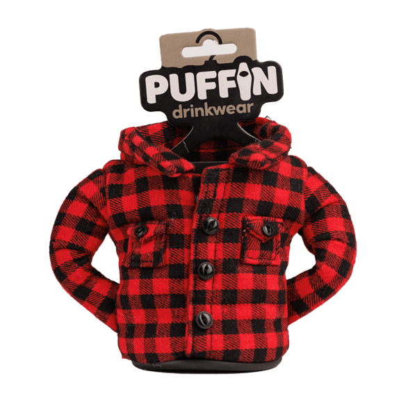 Puffin Drinkwear Feller Plaid Jacket Can Cooler Product Image