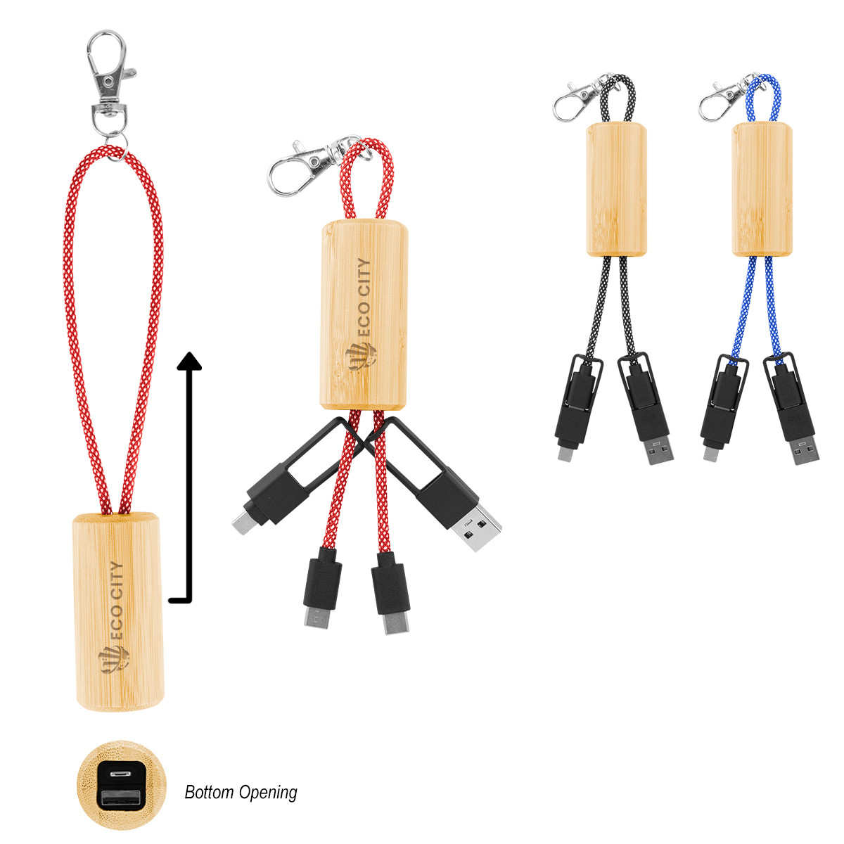 Bamboo Slider Multi-Charging Cables Product Image