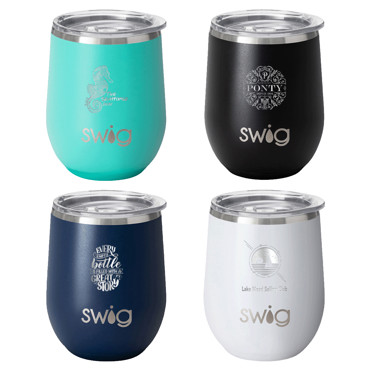 Swig Life™ Laser Engrave Matte Stemless Wine Cup - 12 oz. Product Image
