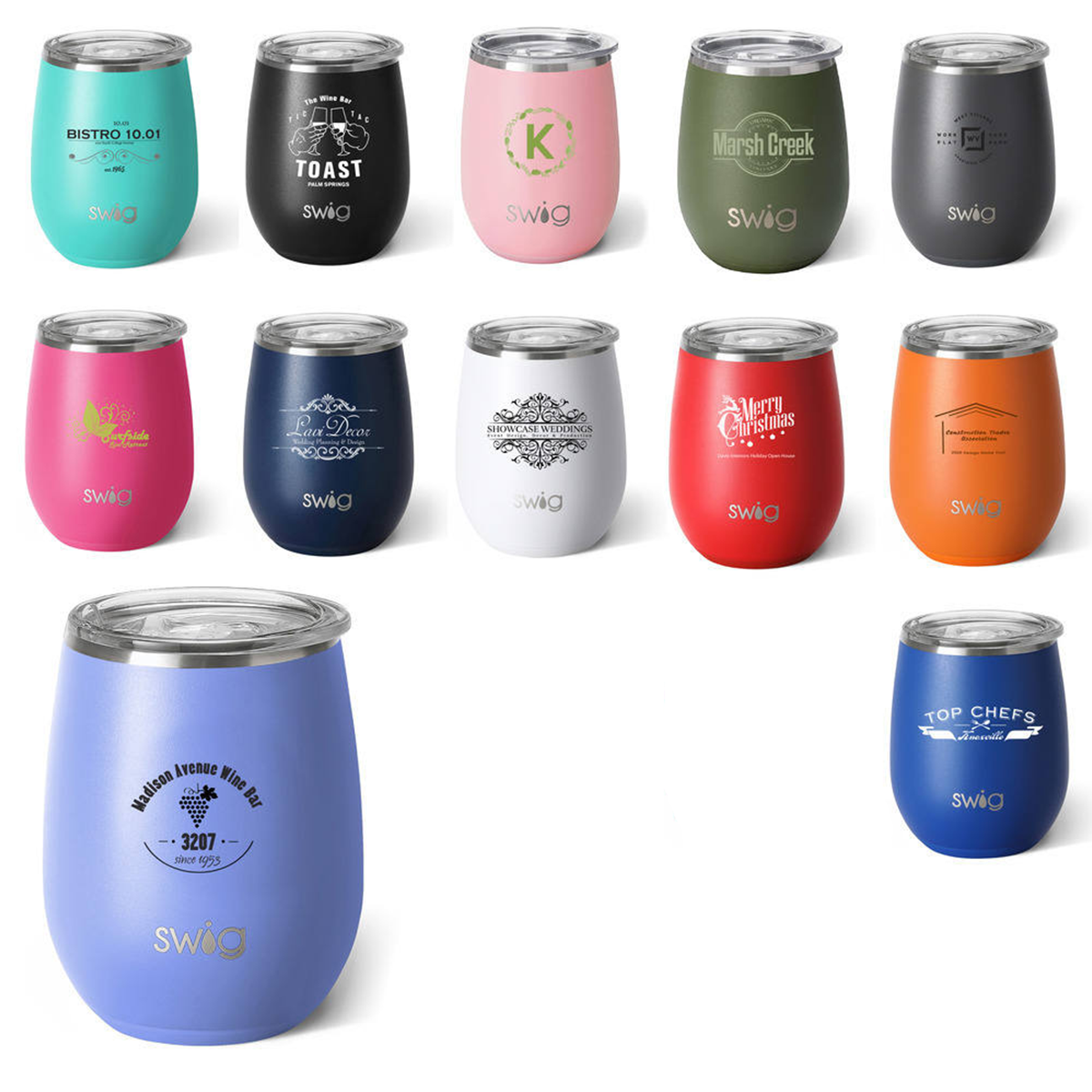 Swig Life™ Laser Engrave Matte Stemless Wine Cup - 14 oz. Product Image