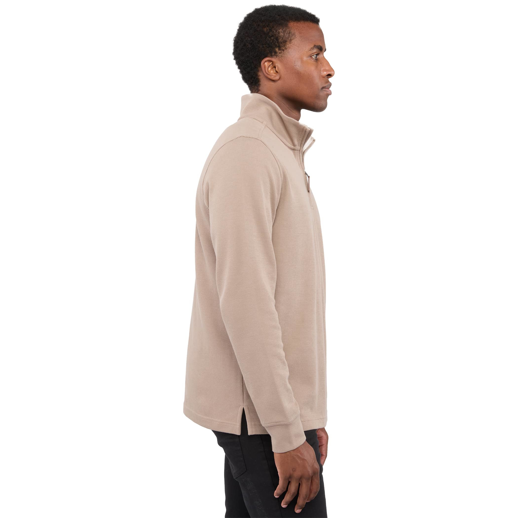 Men's Hudson Eco Knit Quarter Zip Ribbed Sweater Product Image