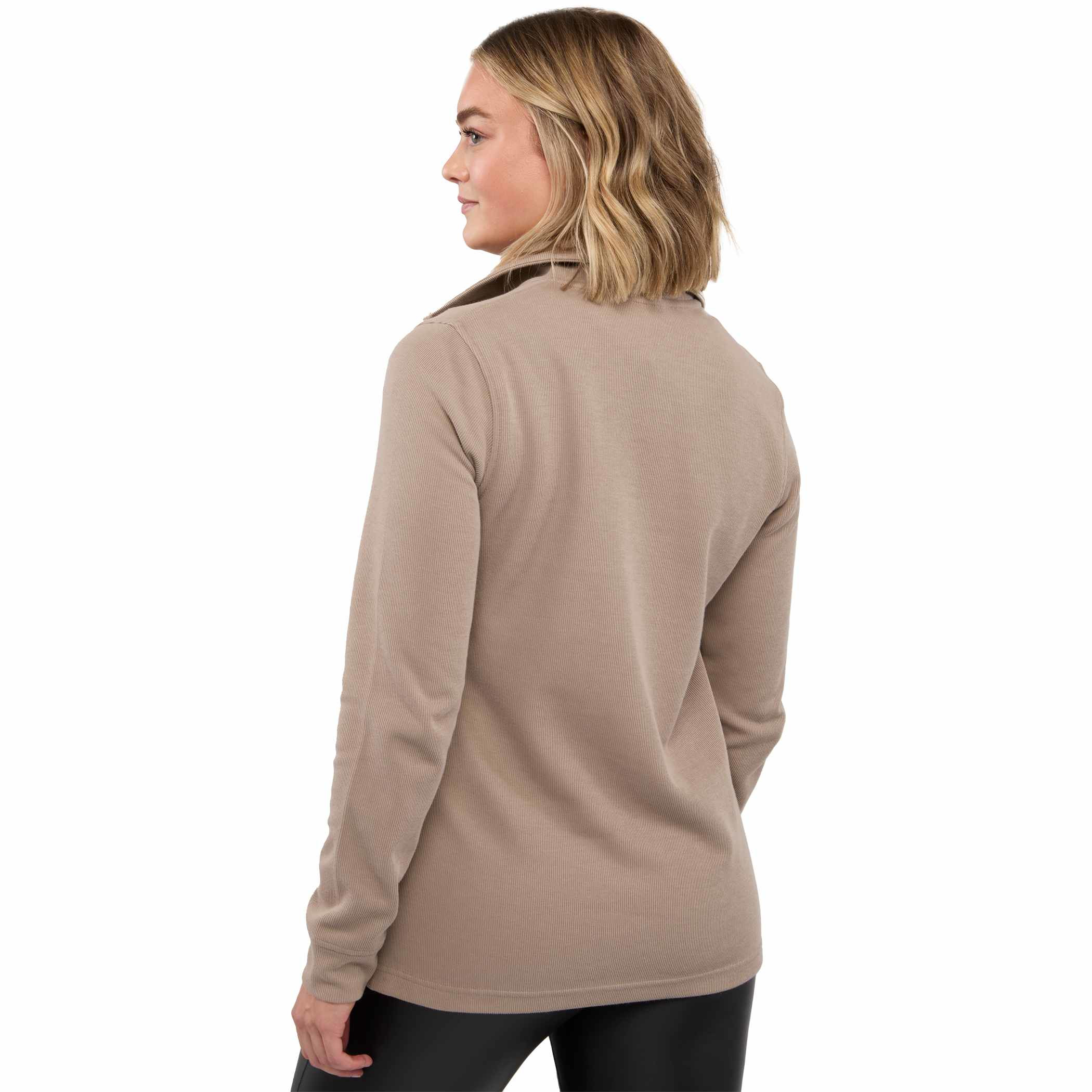 Women's Hudson Eco Knit Quarter Zip Ribbed Sweater Product Image