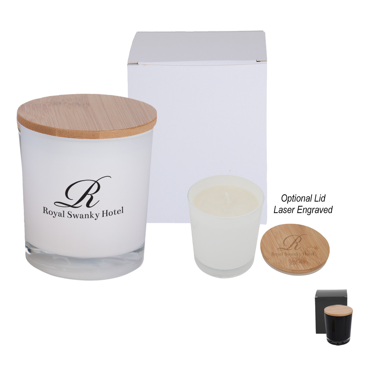 Bamboo Soy Candle with Matching Custom Box Product Image