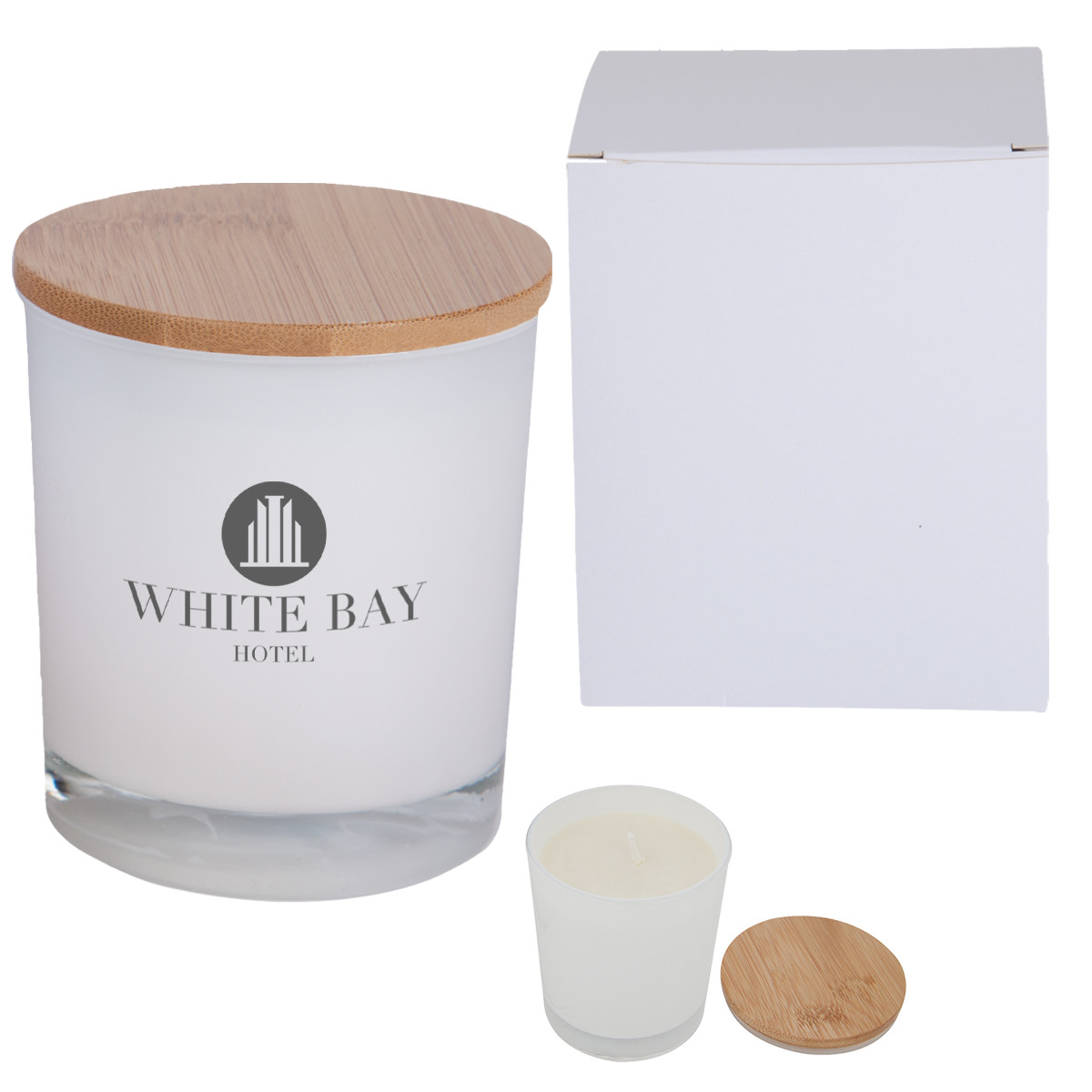Bamboo Soy Candle with Matching Custom Box Product Image