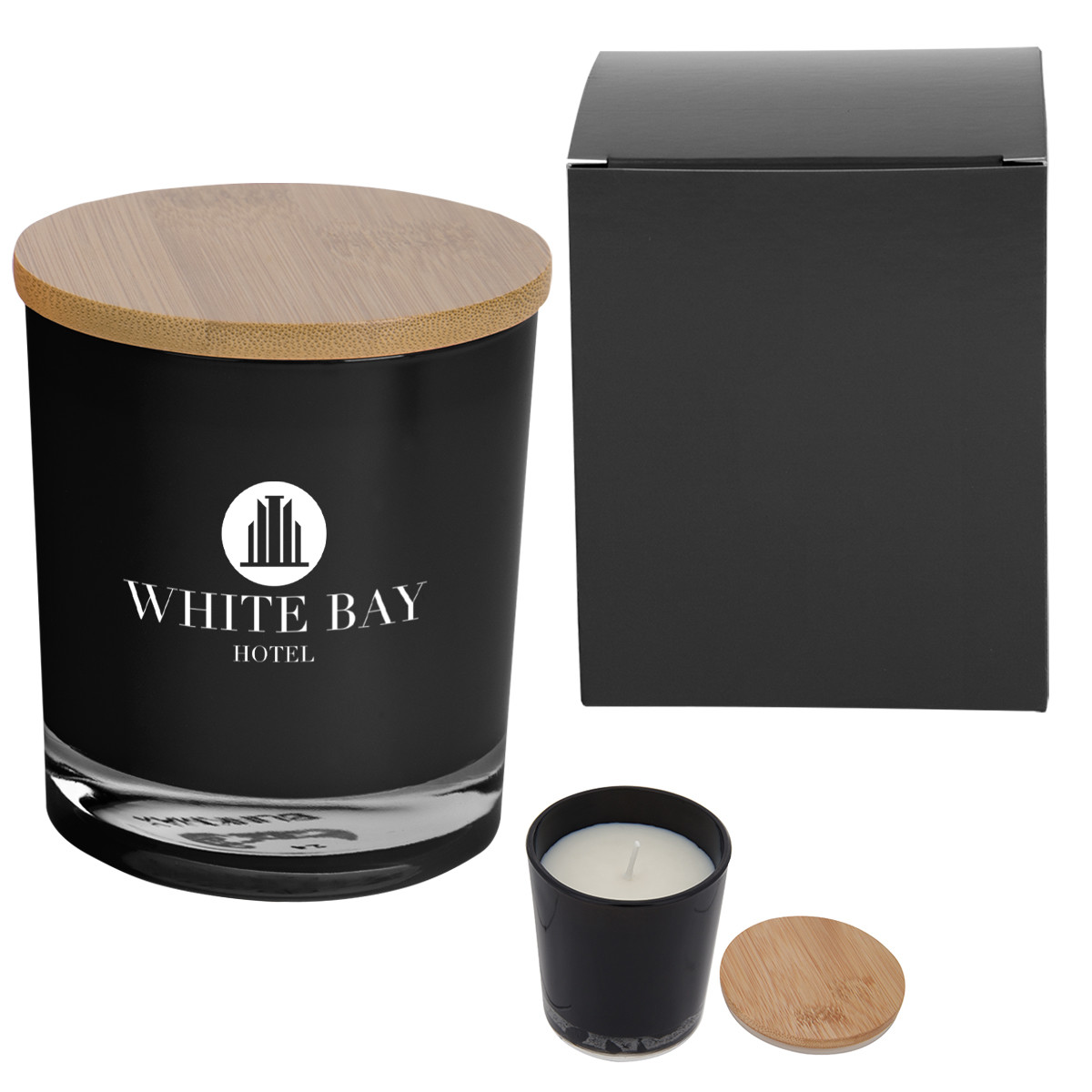 Bamboo Soy Candle with Matching Custom Box Product Image