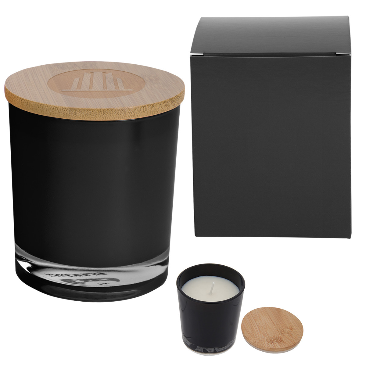 Bamboo Soy Candle with Matching Custom Box Product Image