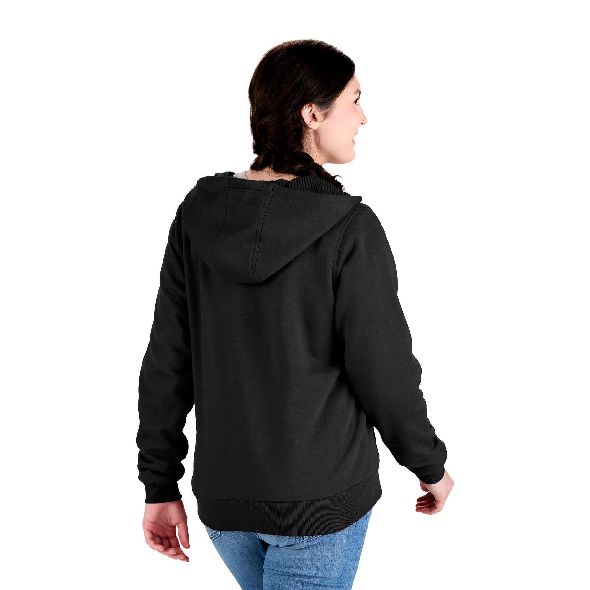 BERNE Women's Heritage Grid Fleece-Lined Full-Zip Hooded Sweatshirt Product Image