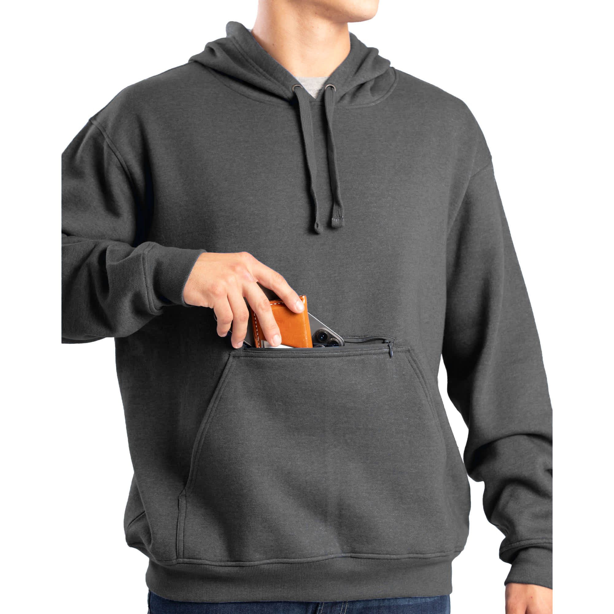 BERNE Men's Heritage Zippered Pocket Hooded Pullover Sweatshirt Product Image