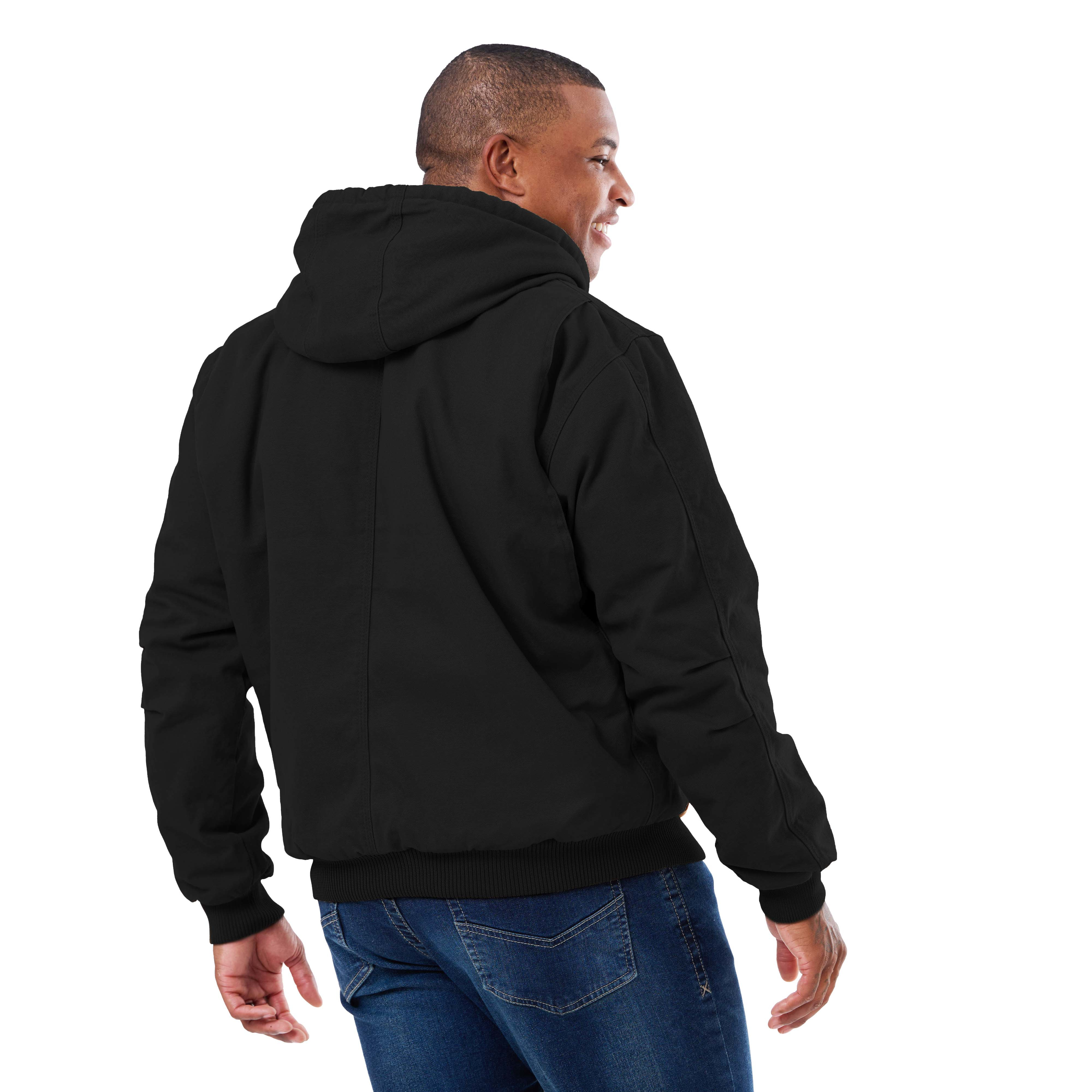 BERNE Men's Heartland Washed Duck Hooded Work Jacket Product Image