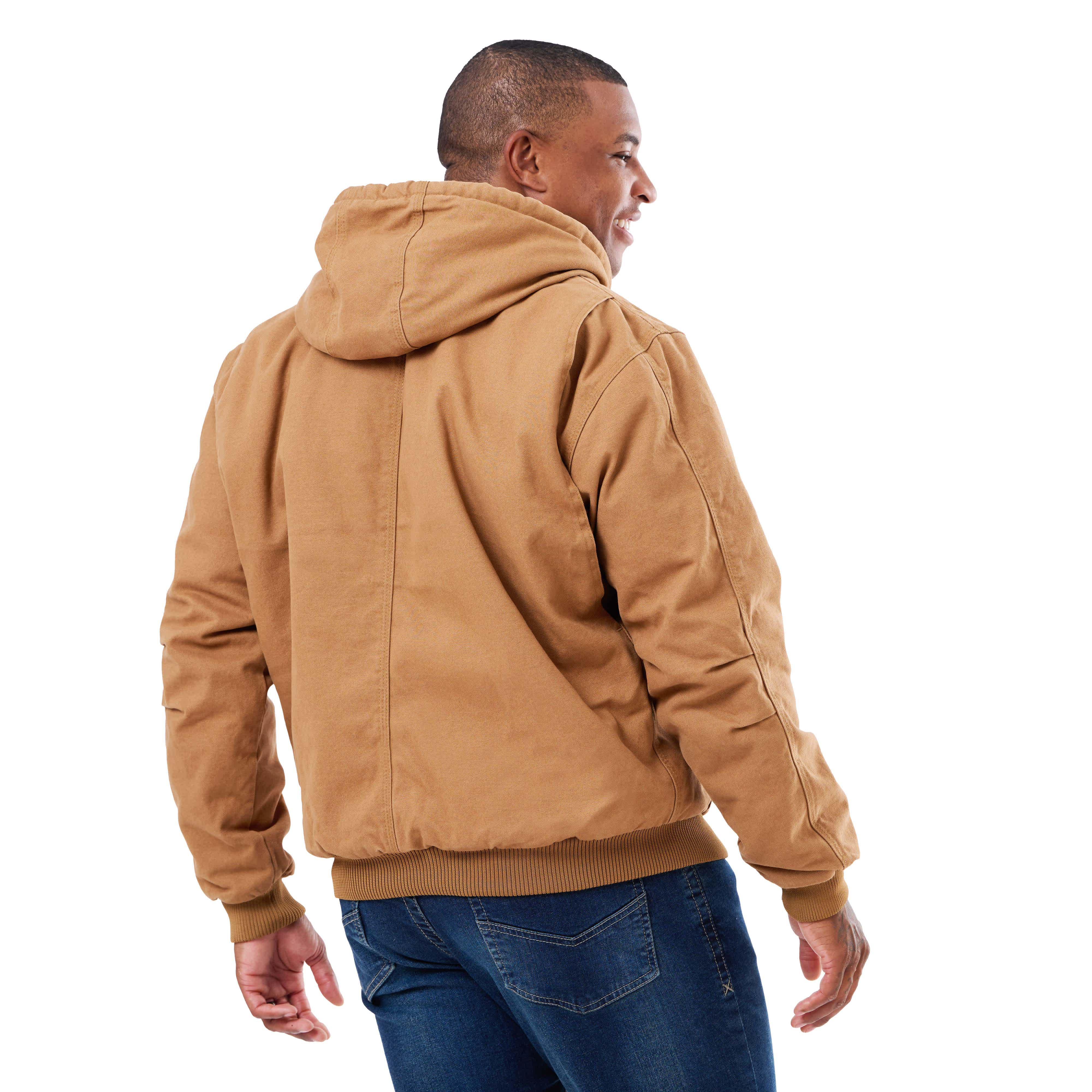 BERNE Men's Heartland Washed Duck Hooded Work Jacket Product Image