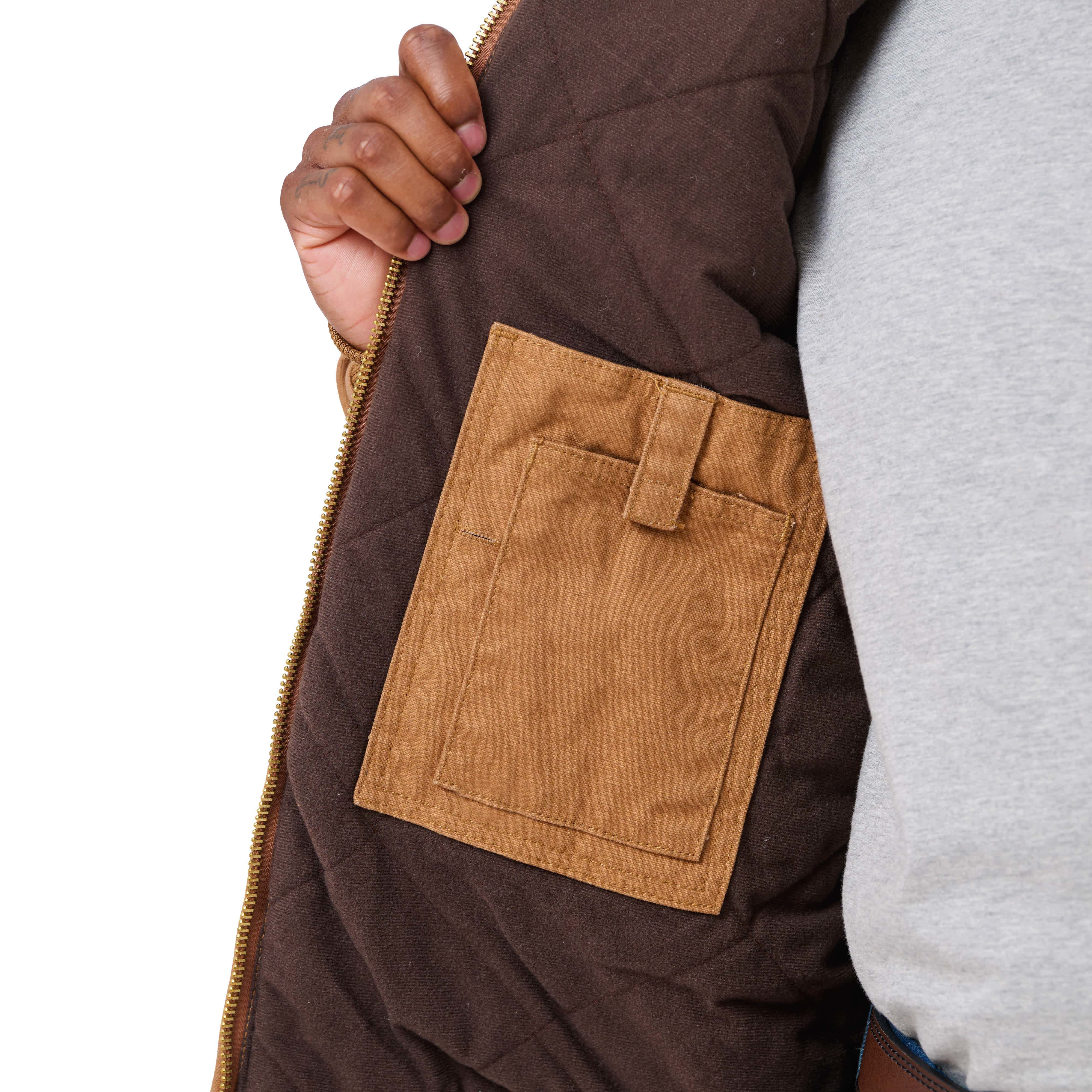 BERNE Men's Heartland Washed Duck Hooded Work Jacket Product Image