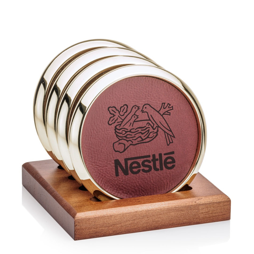 Set of 4 Danville Coasters on Porterfield Base Product Image