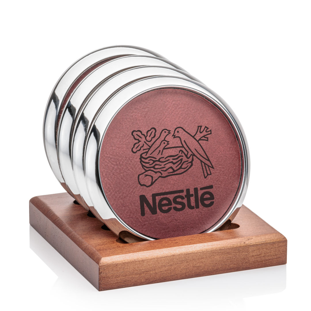 Set of 4 Danville Coasters on Porterfield Base Product Image