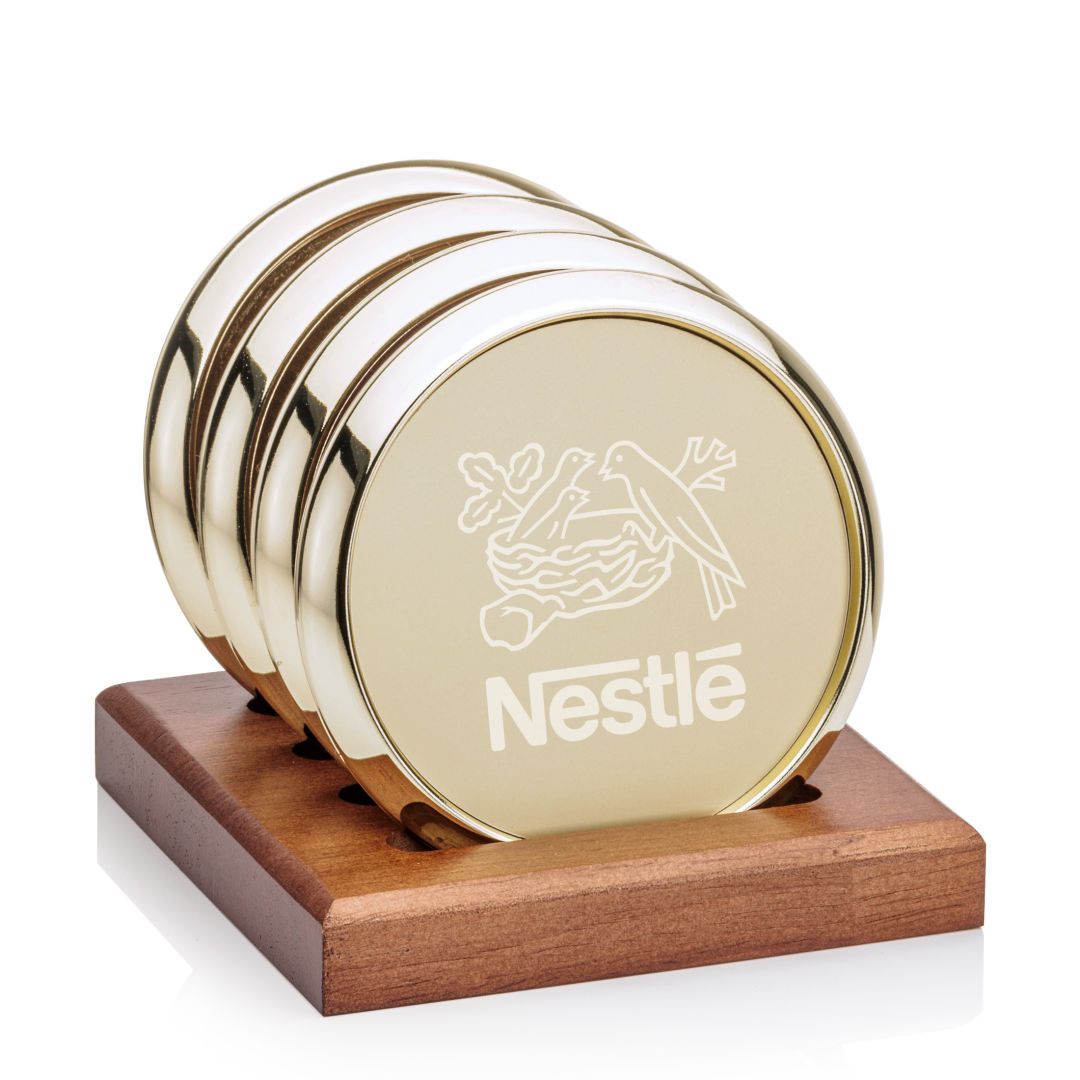 Set of 4 Danville Coasters on Porterfield Base Product Image