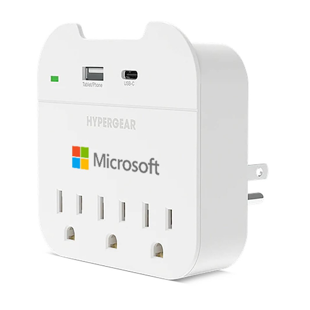 HyperGear Multi Plug 5 Outlet Extender with USB-C & USB Ports Product Image