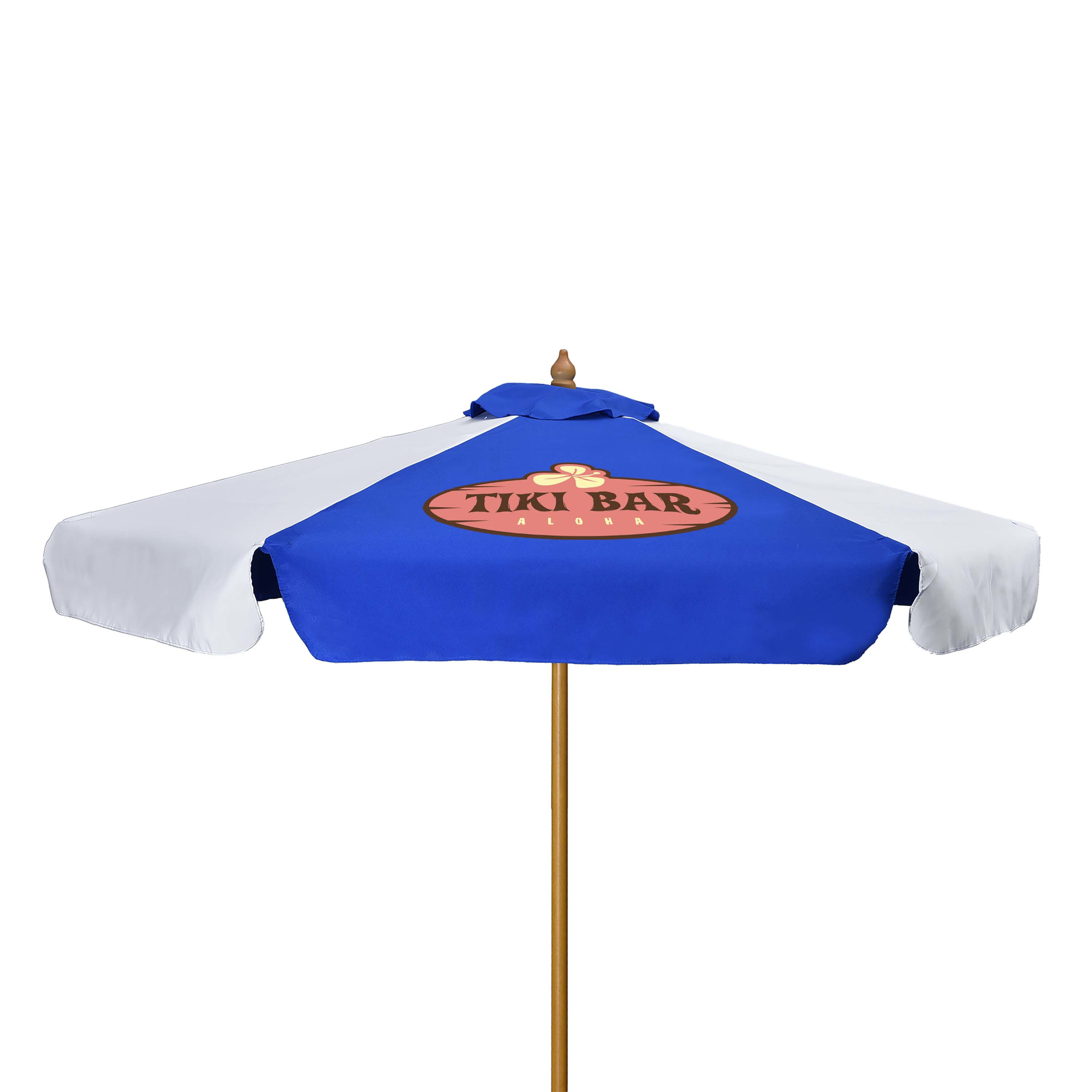 7' Wood Market Umbrella Kit with Valance Product Image