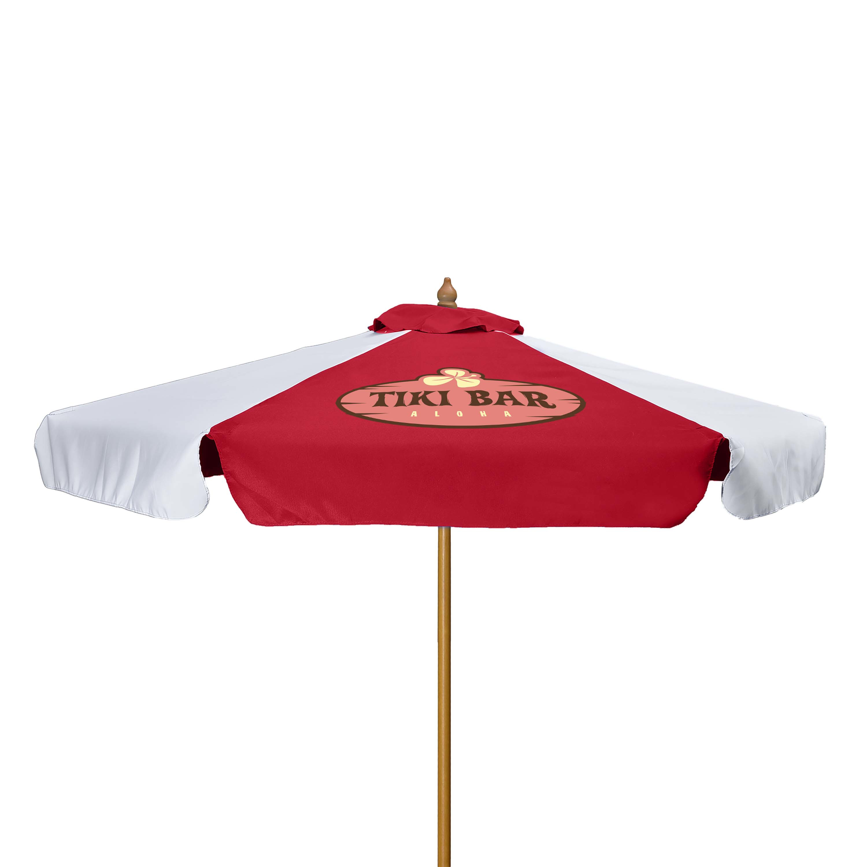 7' Wood Market Umbrella Kit with Valance Product Image