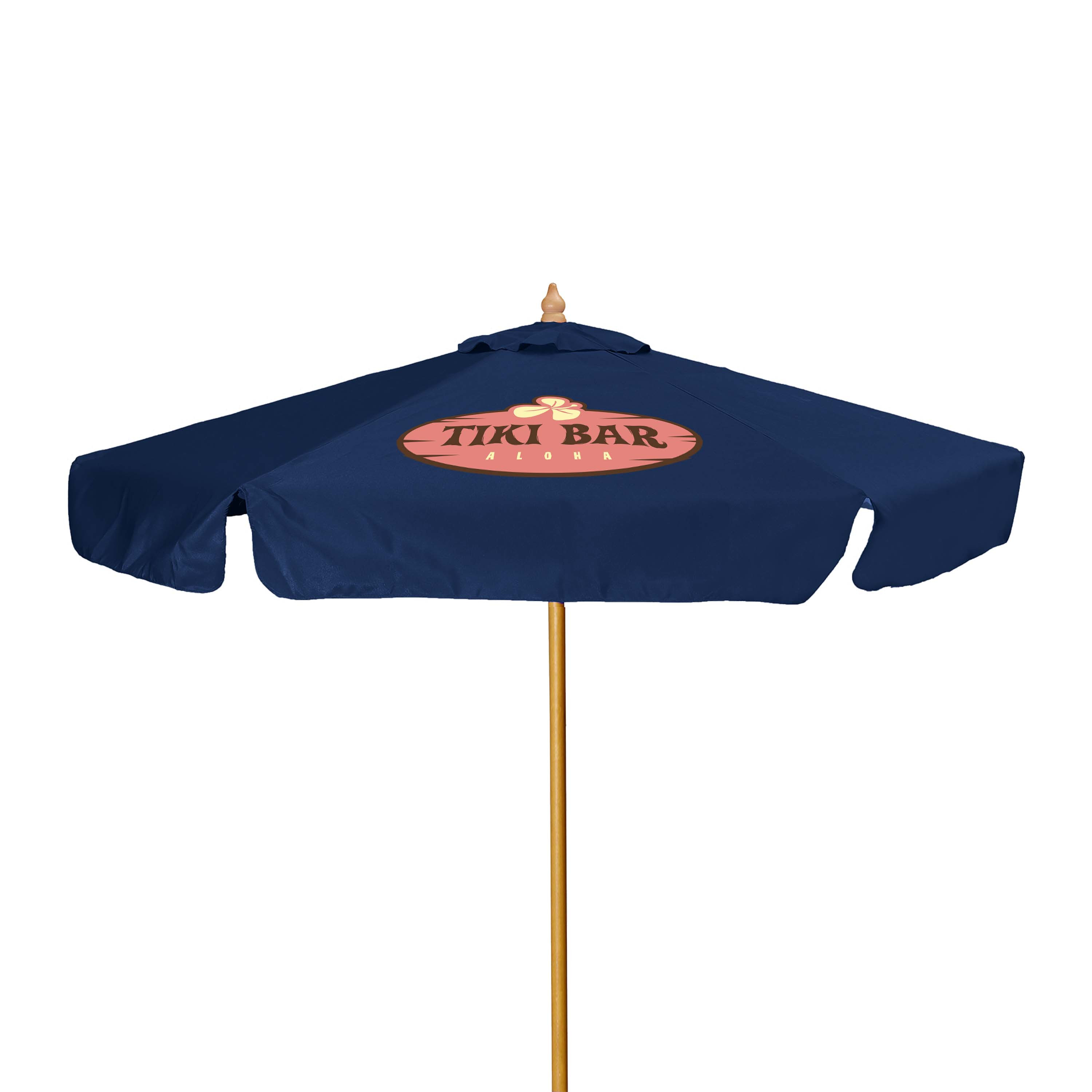 7' Wood Market Umbrella Kit with Valance Product Image