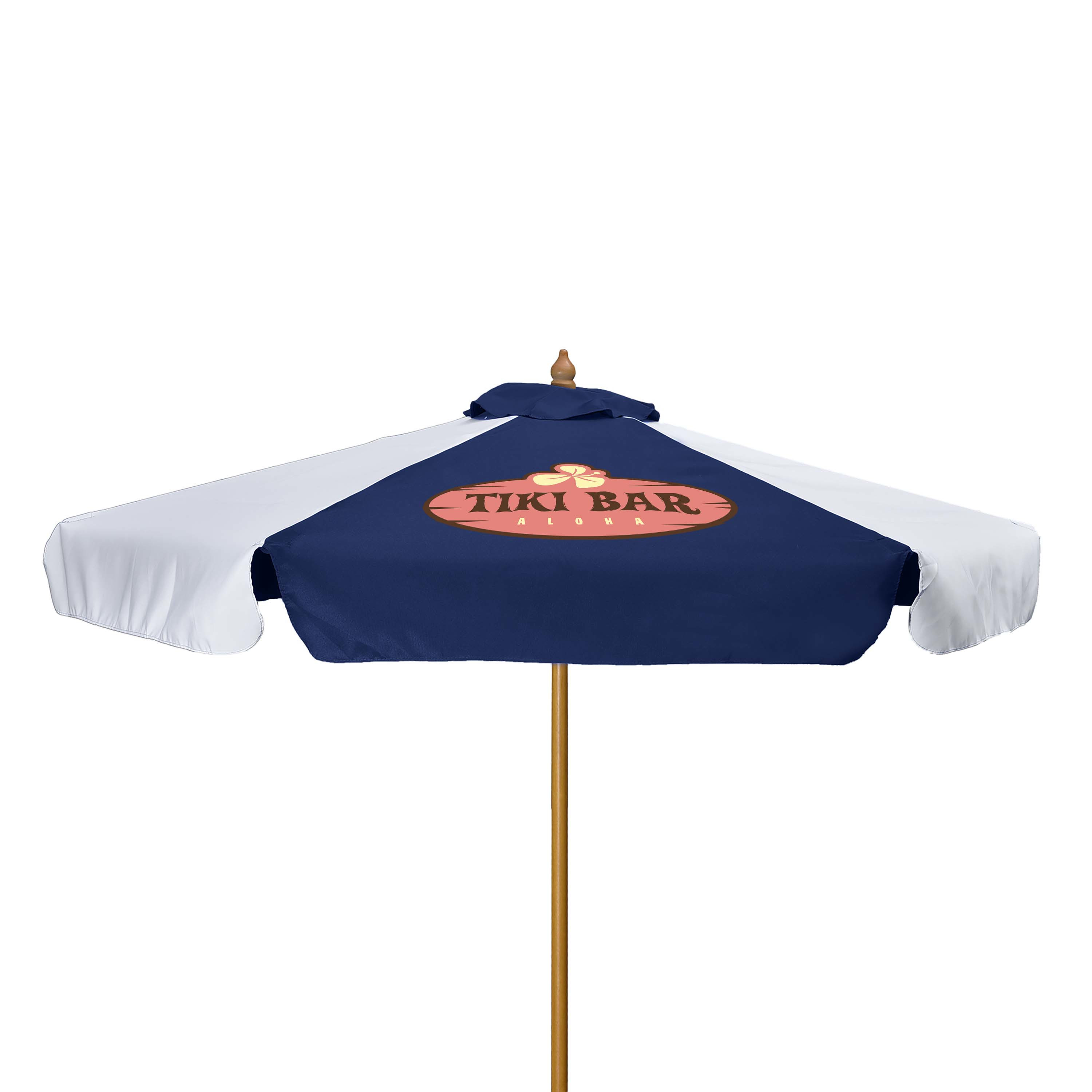 7' Wood Market Umbrella Kit with Valance Product Image