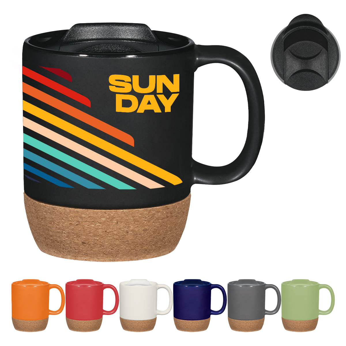 Full Color Cork Base Ceramic Mug - 14 oz. Product Image