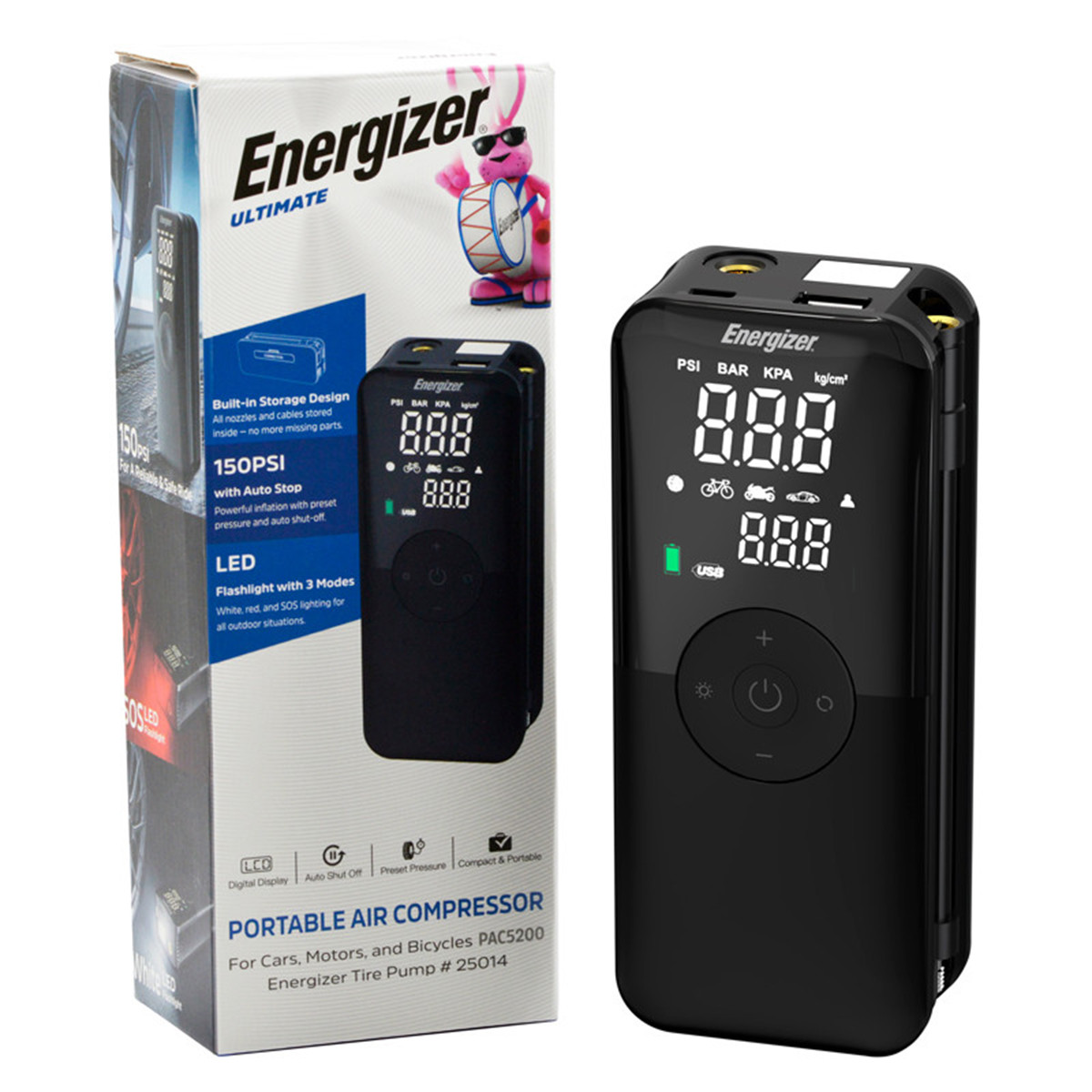 Energizer® Tire Pump And Power Bank Product Image