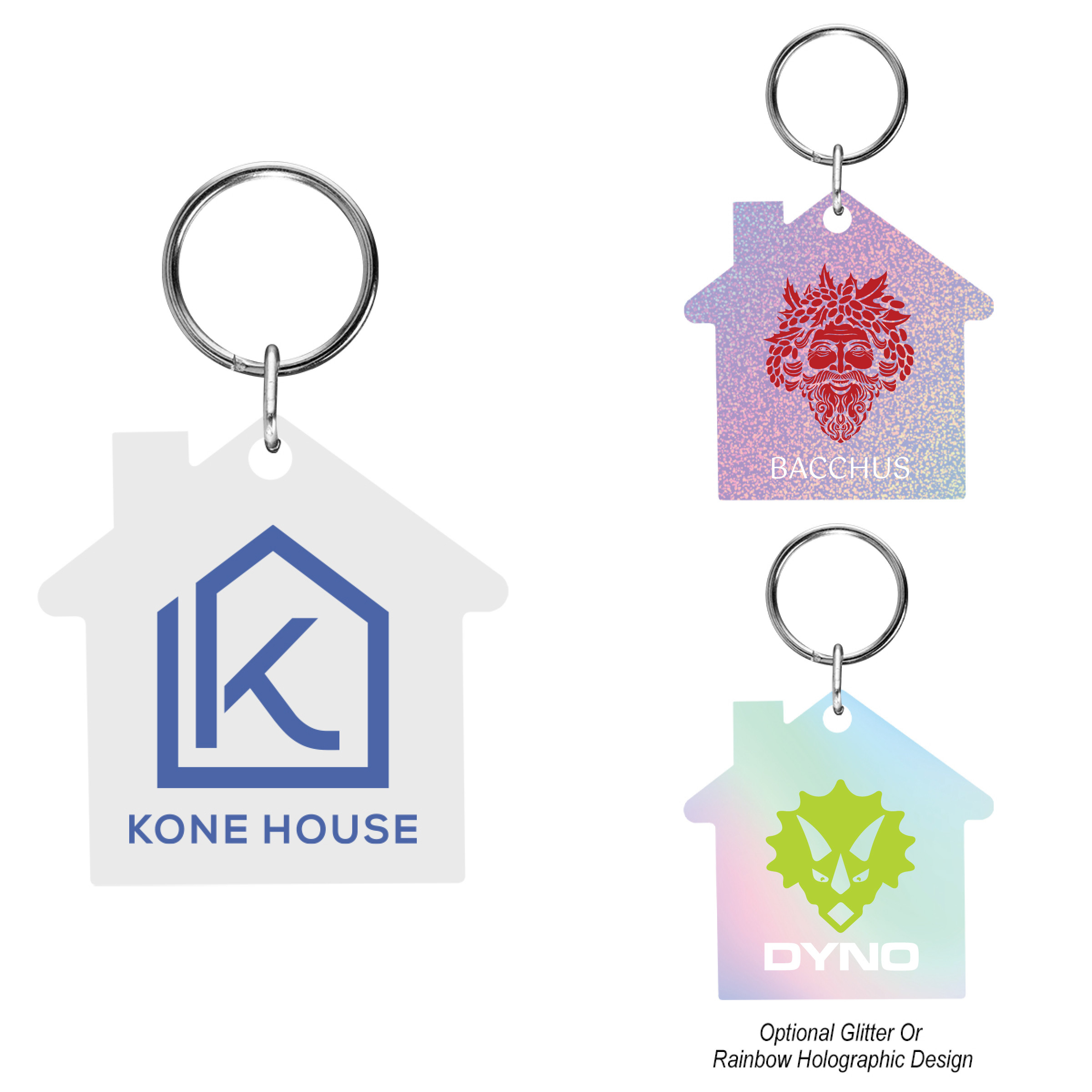 House Shaped Acrylic Key Tag Product Image