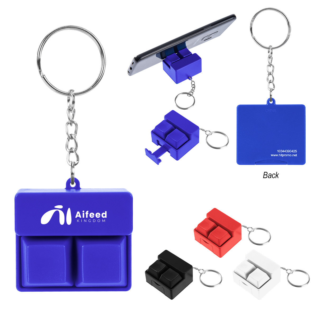 Click Fidget Keychain With Phone Stand Product Image