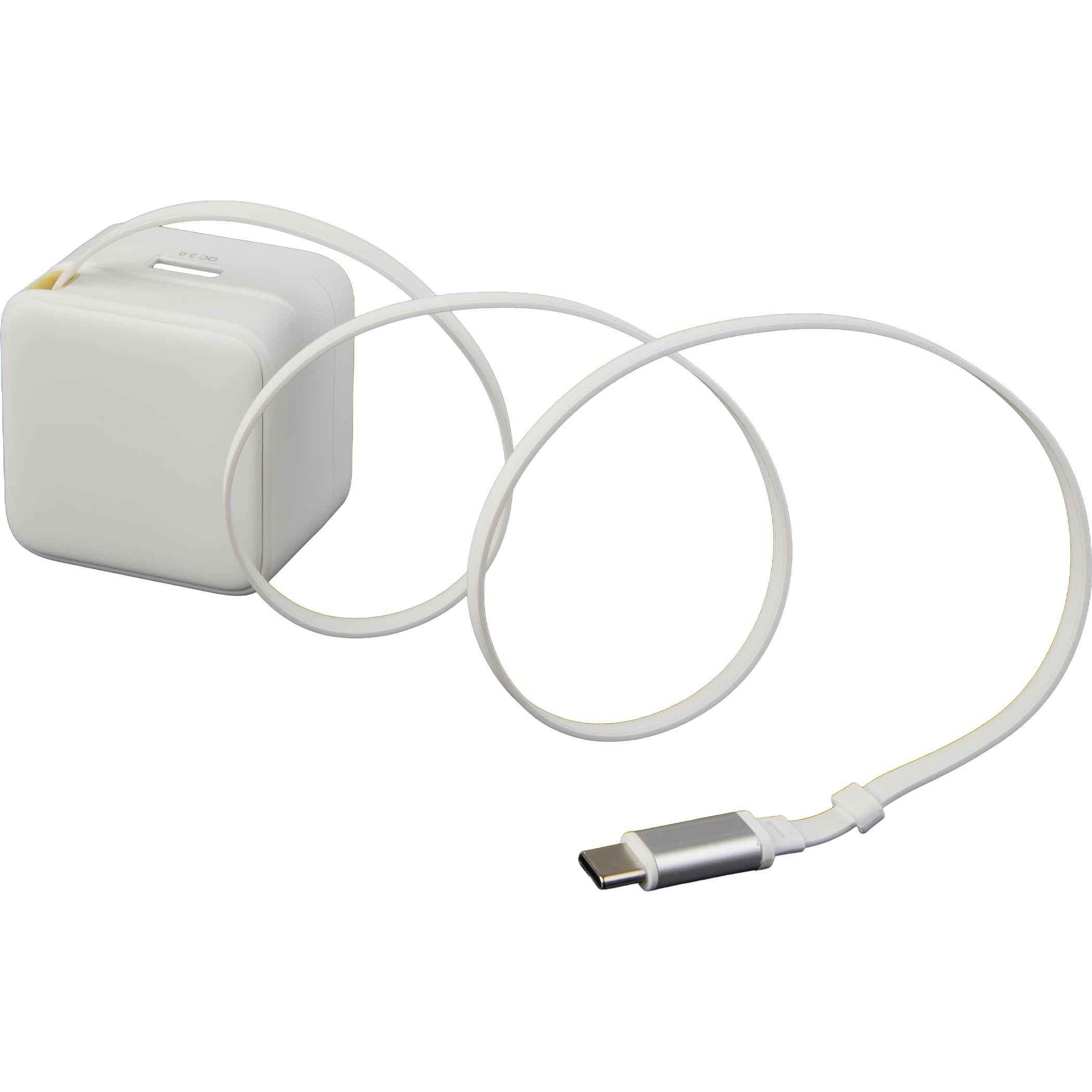 ETL Listed 20W Wall Charger with Retractable Cable Product Image
