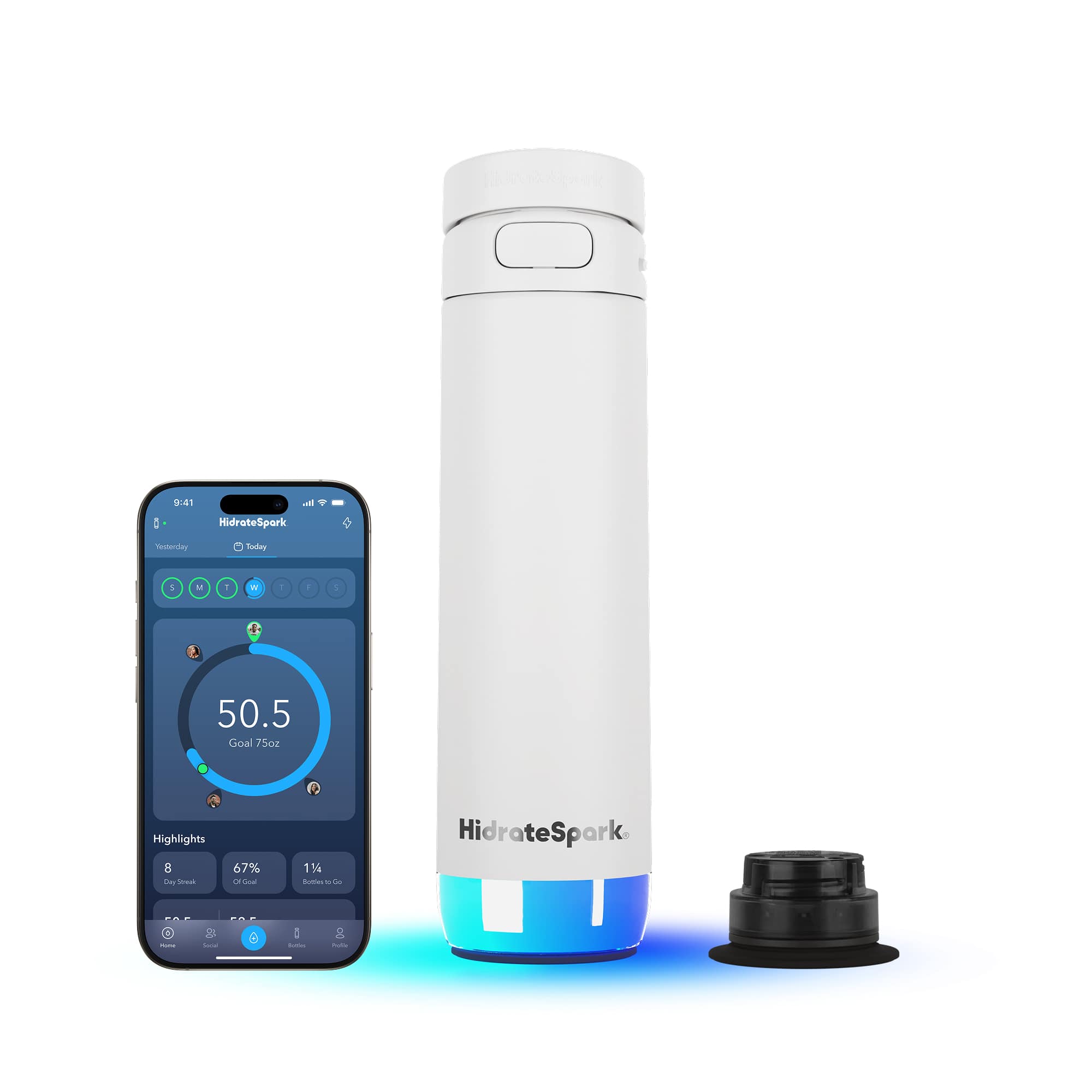 HidrateSpark PRO Smart Bottle with Chug Lid - 21 oz. Product Image