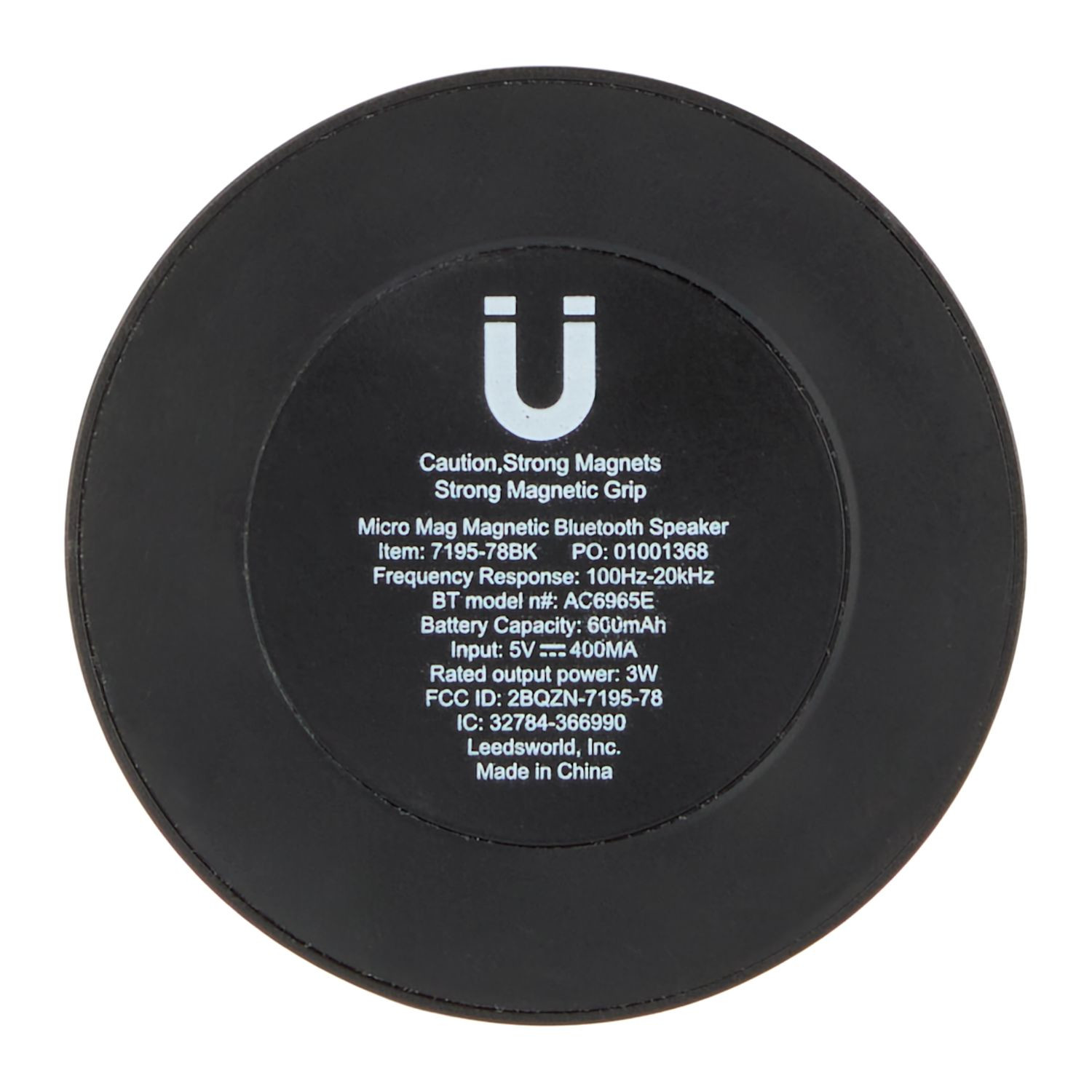 Micro Mag Magnetic Water-Resistant Bluetooth Speaker Product Image