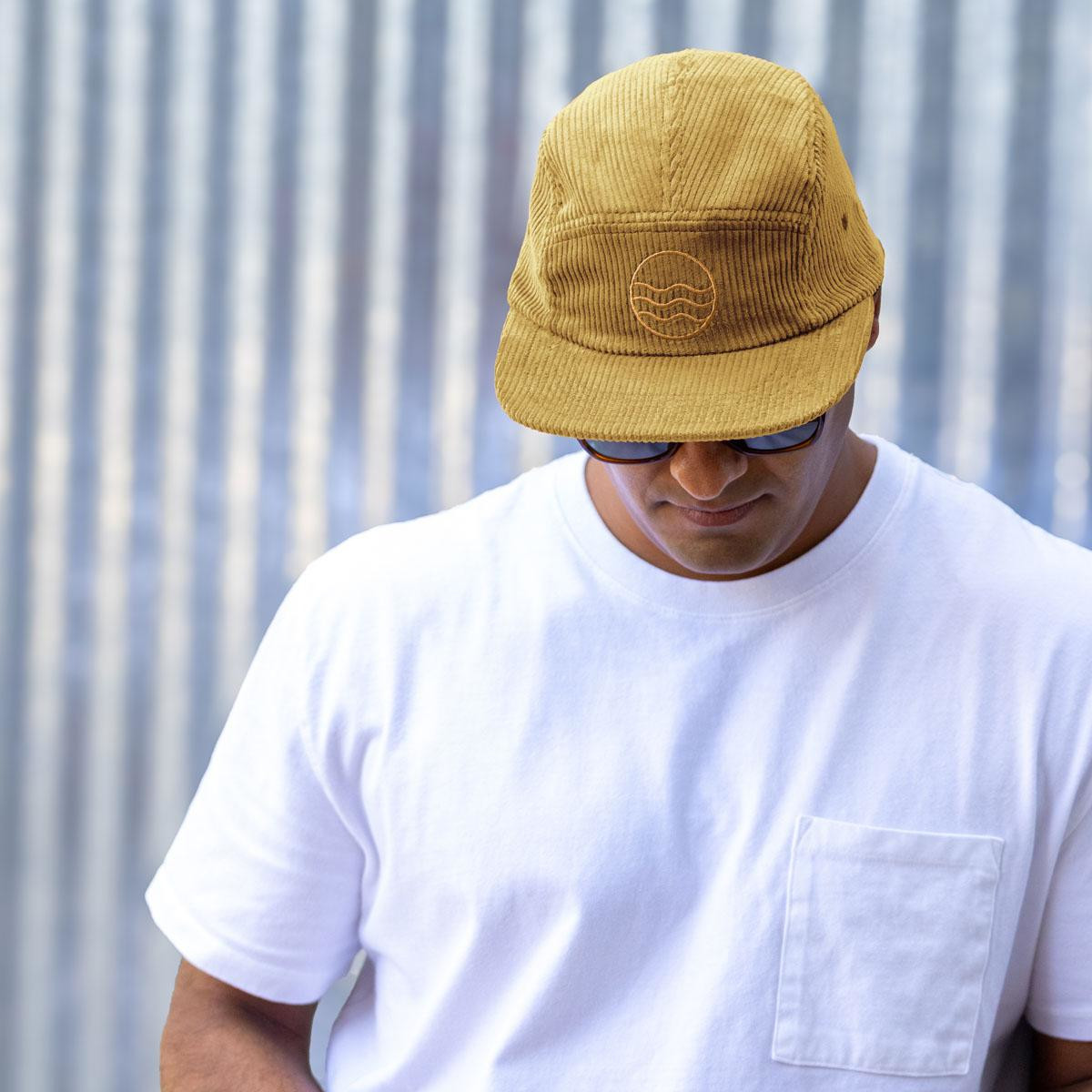 Corduroy Flat Brim Unstructured Camper Hat Product Image