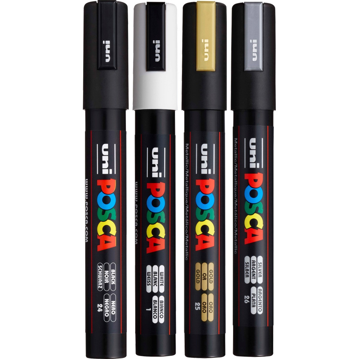 POSCA 4 Piece Metallic Marker Set with Bag Product Image