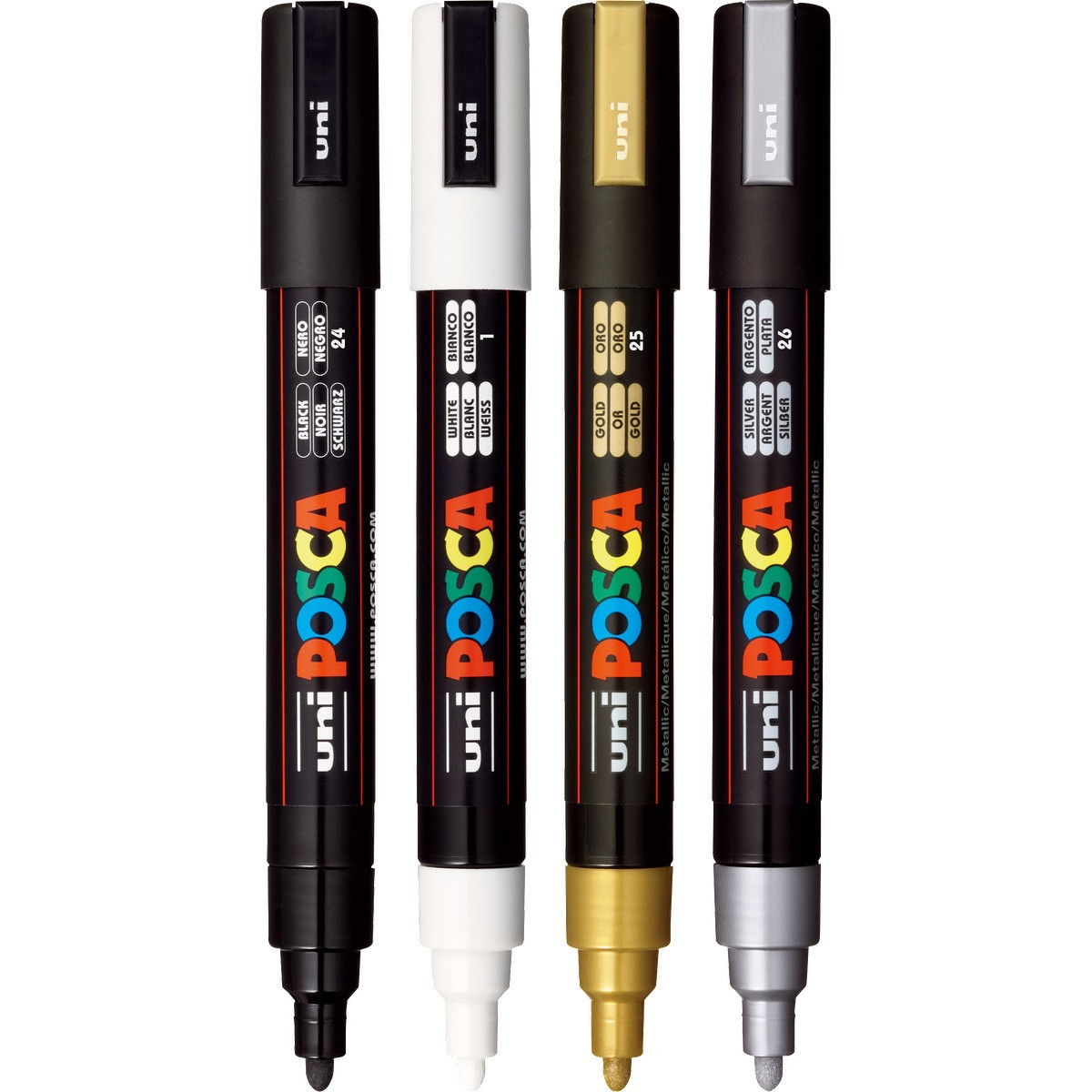 POSCA 4 Piece Metallic Marker Set with Bag Product Image
