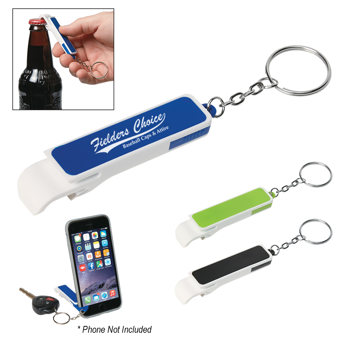 Bottle Opener Keychain w/ Phone Stand Product Image