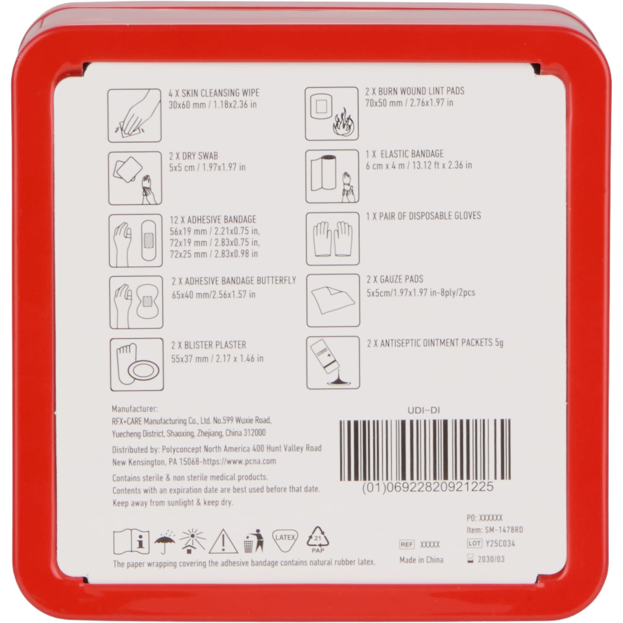 30-Piece First Aid Kit with Tin Case Product Image
