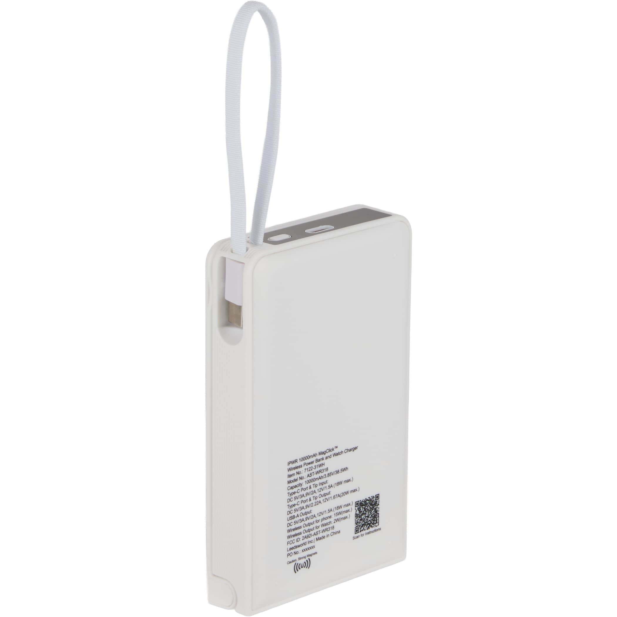 IPWR 10,000 mAh MagClick™ Wireless Power Bank and iWatch Charger Product Image
