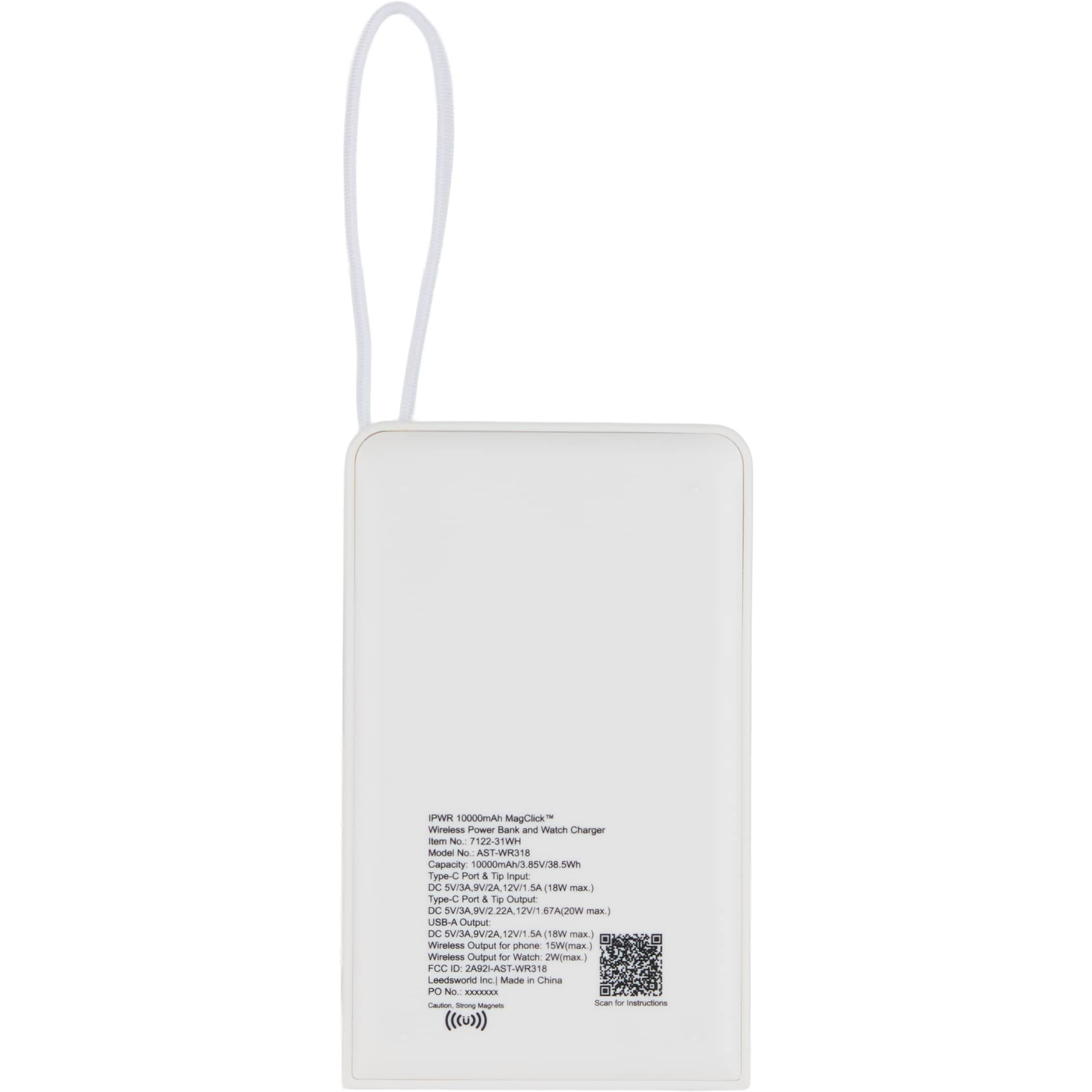 IPWR 10,000 mAh MagClick™ Wireless Power Bank and iWatch Charger Product Image