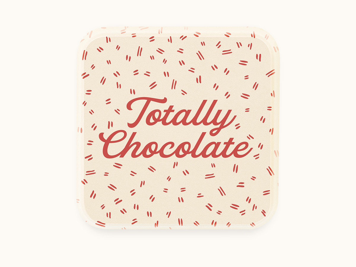 Custom Shape 4″ x 4″ Full Color White Chocolate Product Image