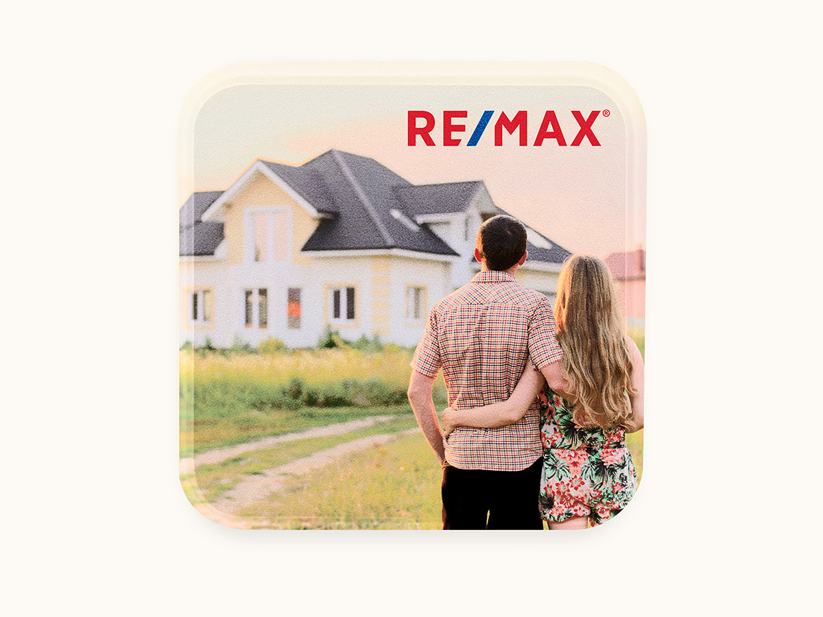 Custom Shape 4″ x 4″ Full Color White Chocolate Product Image