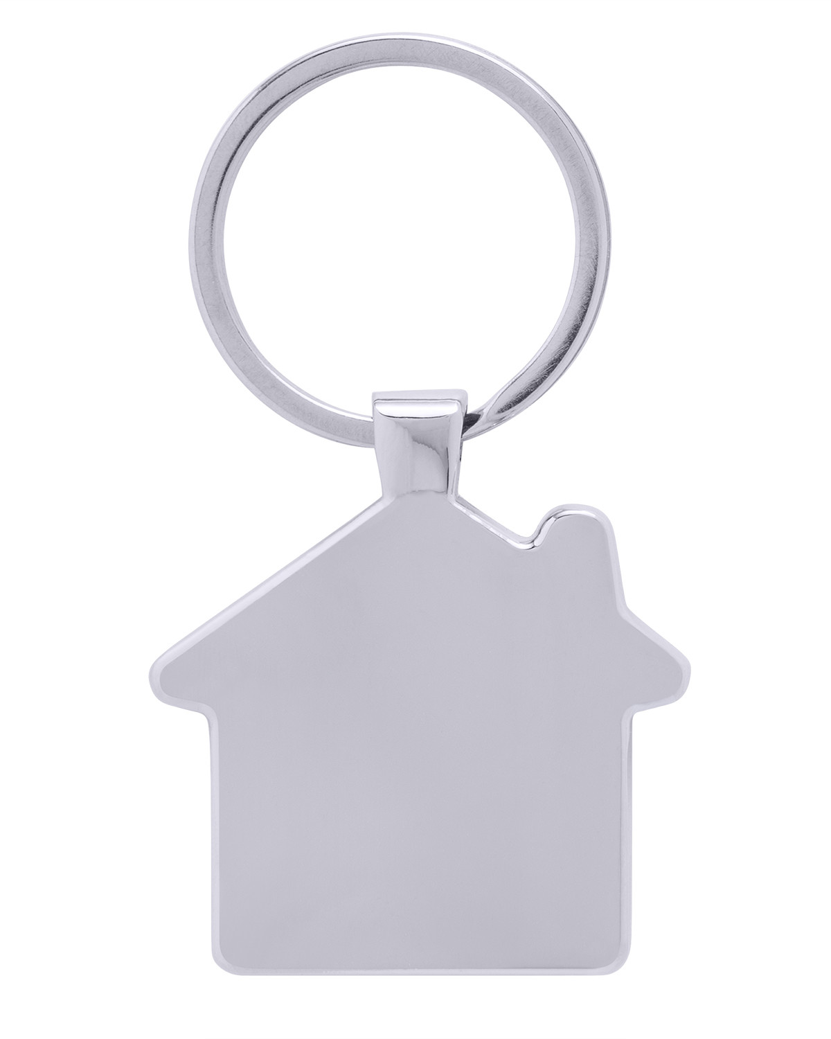 Bamboo & Metal House Keychain Product Image