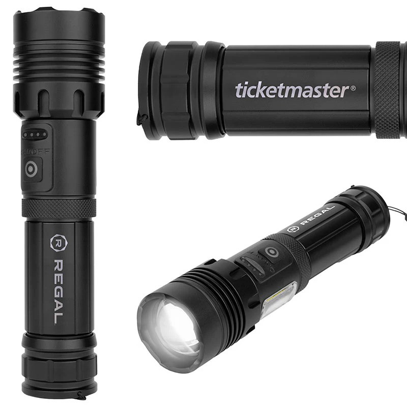 1,200 Lumen Metal Flashlight with 2,000mAh Rechargeable Battery Product Image