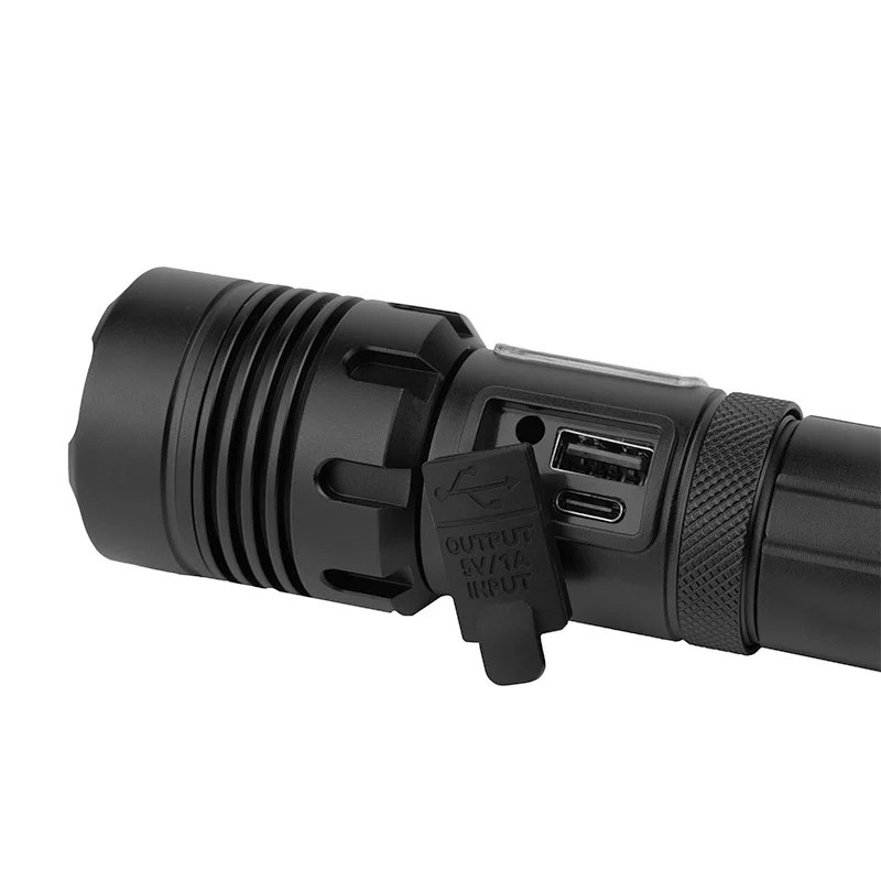 1,200 Lumen Metal Flashlight with 2,000mAh Rechargeable Battery Product Image