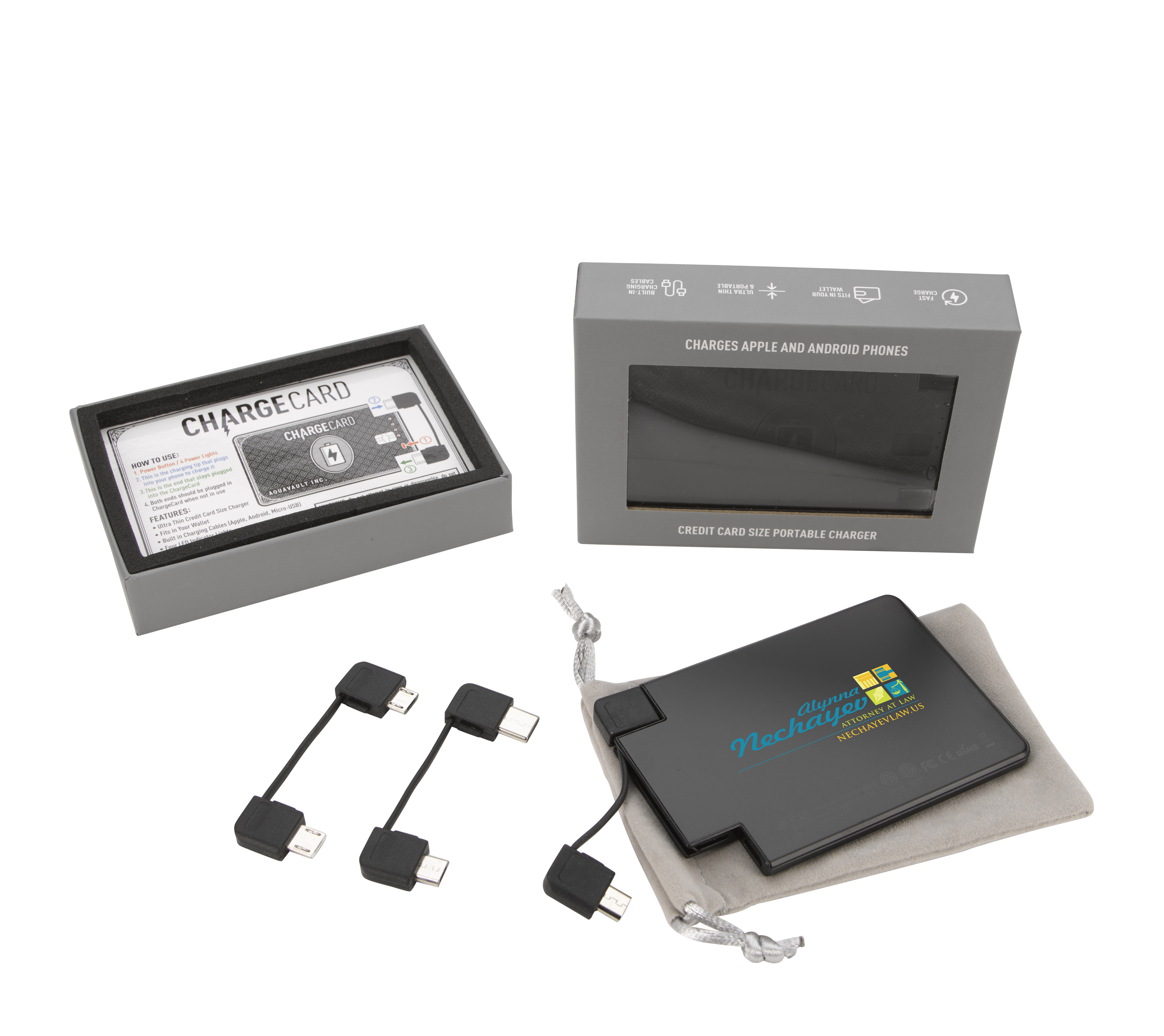 AquaVault® ChargeCard 2,300 mAh Power Bank Product Image