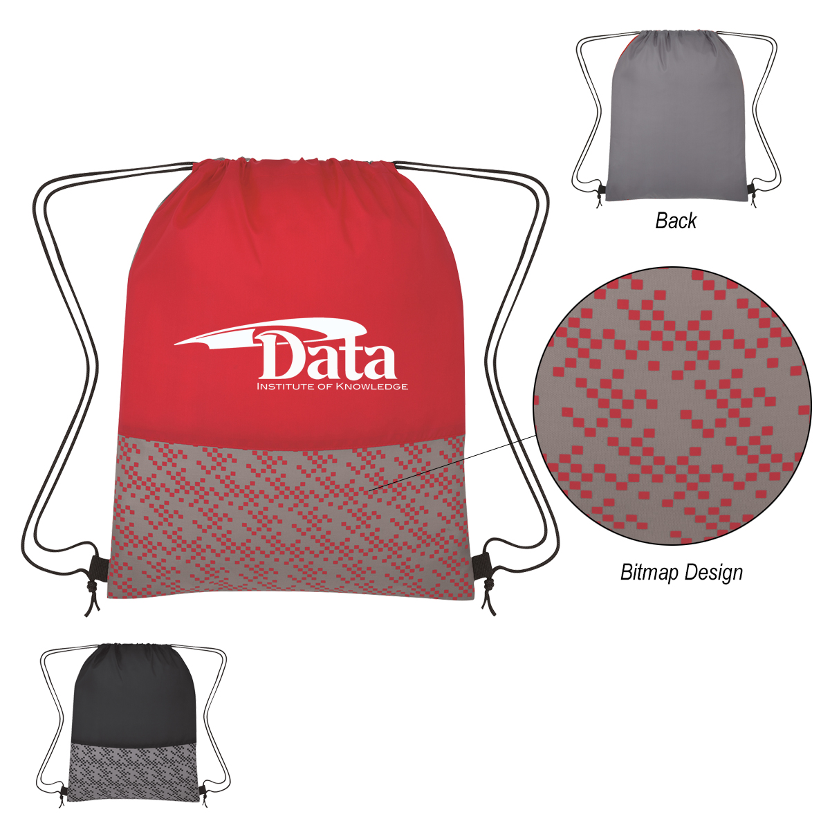 Bitmap Drawstring Backpack Product Image