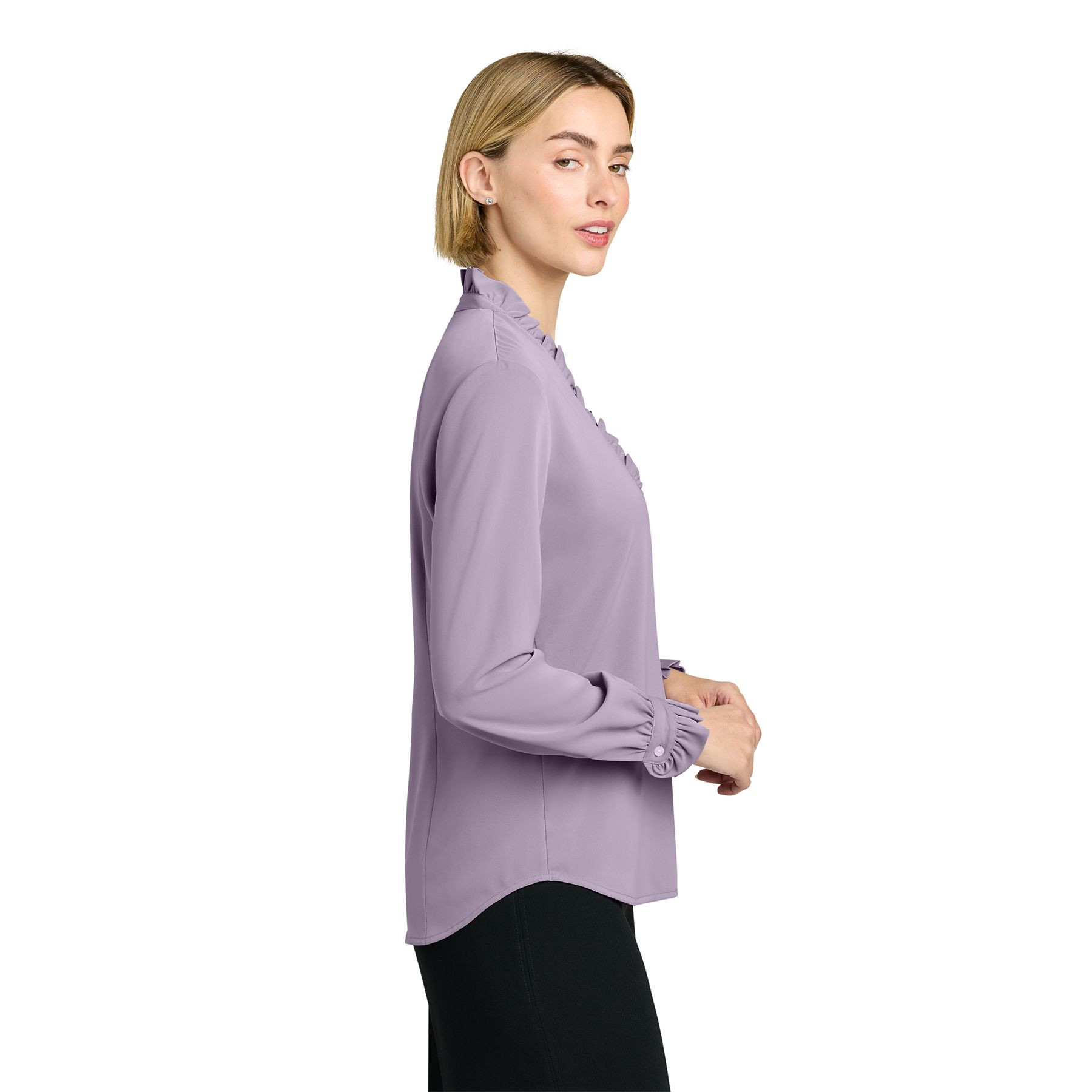 Brooks Brothers® Women’s Long Sleeve Ruffle Collar Blouse Product Image