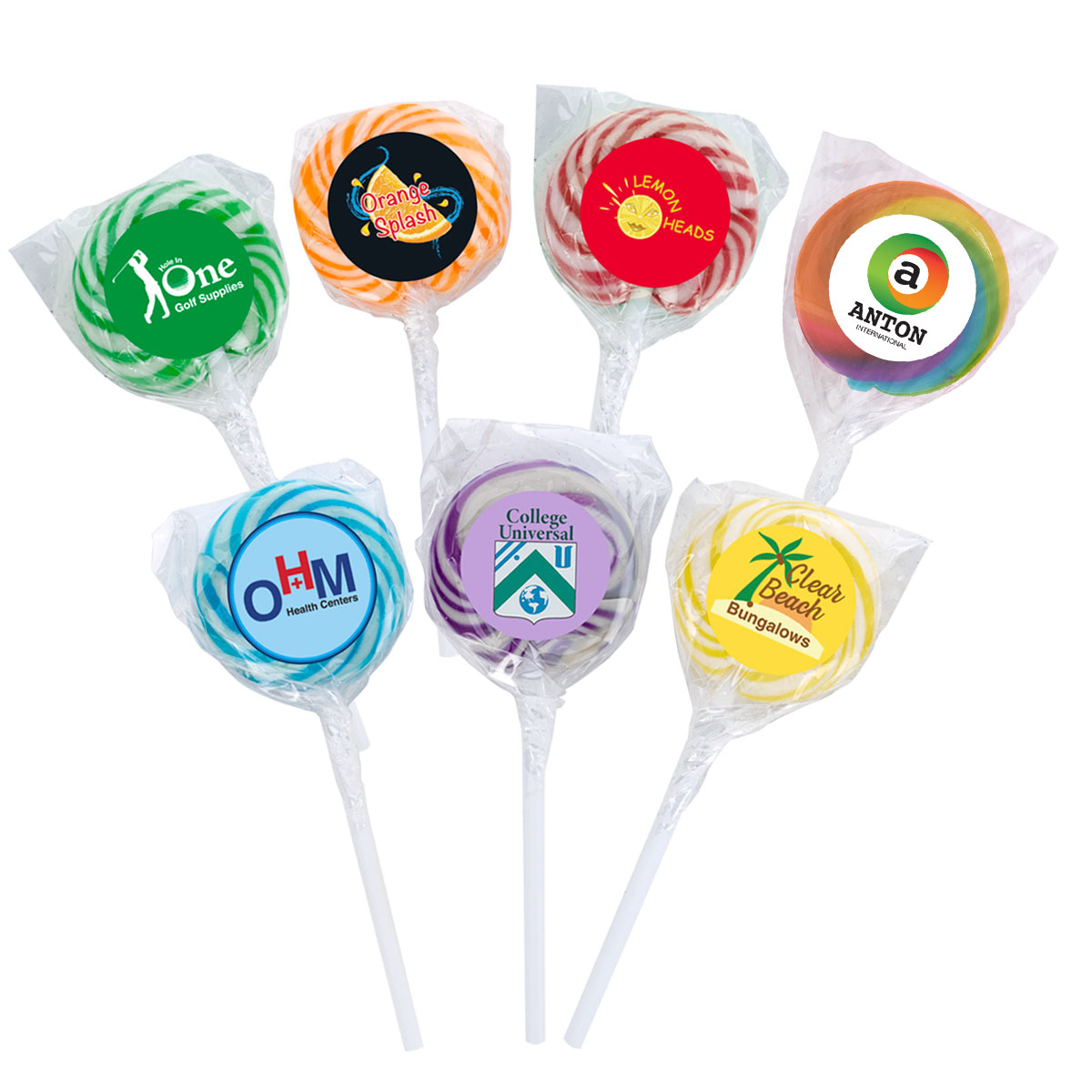 Swirl Lollipop with Round Label Product Image